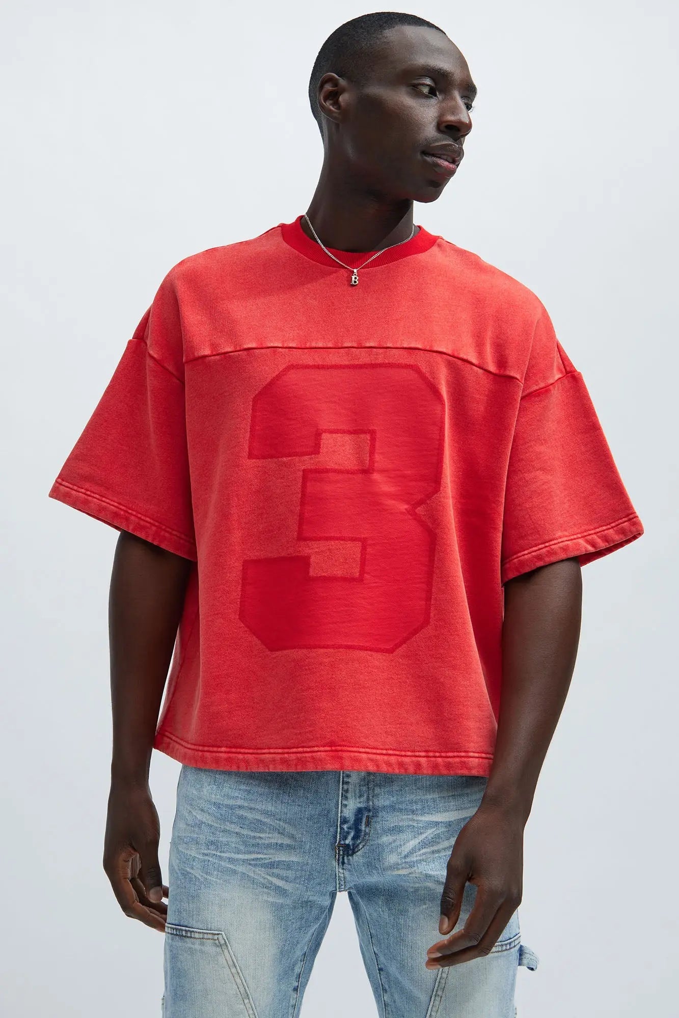 Kyle Oversized Tee - Red Fashion Nova