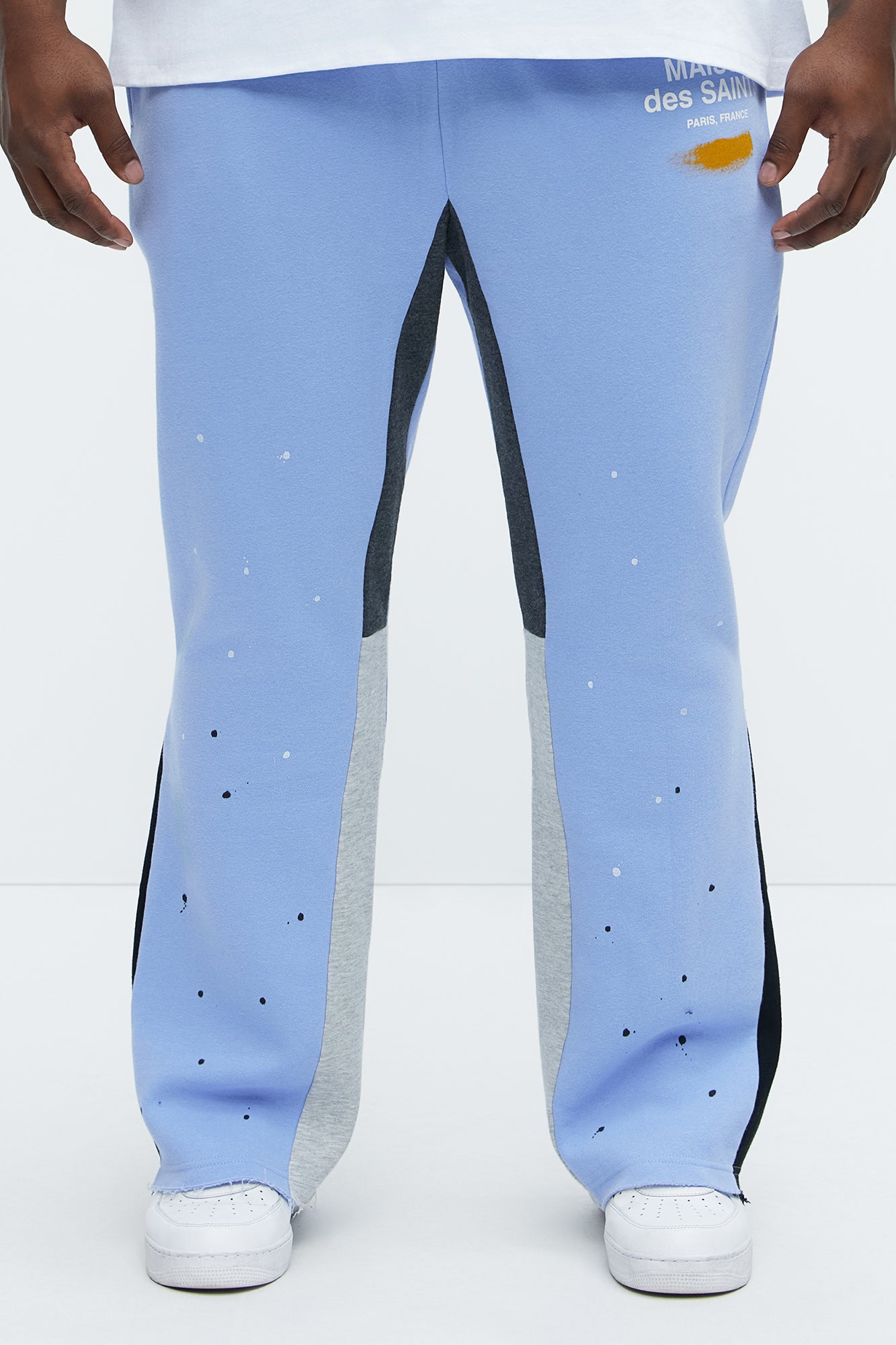 Tyson Maison Des Saints Skinny Flare Sweatpants - Violet Fashion Nova