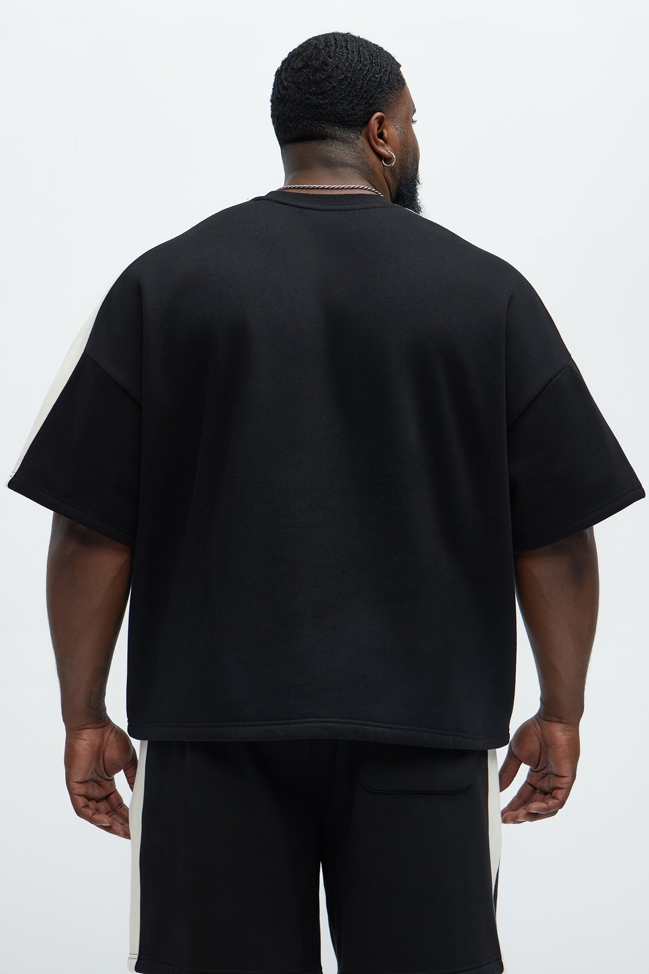 Tyson Oversized Heavyweight Striped Tee - Black Fashion Nova