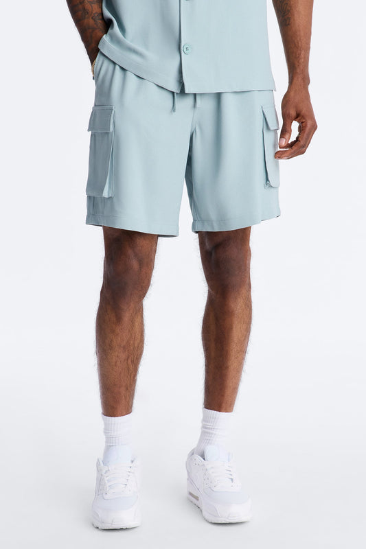 Golden Hour Relaxed Cargo Short - Slate Grey Fashion Nova