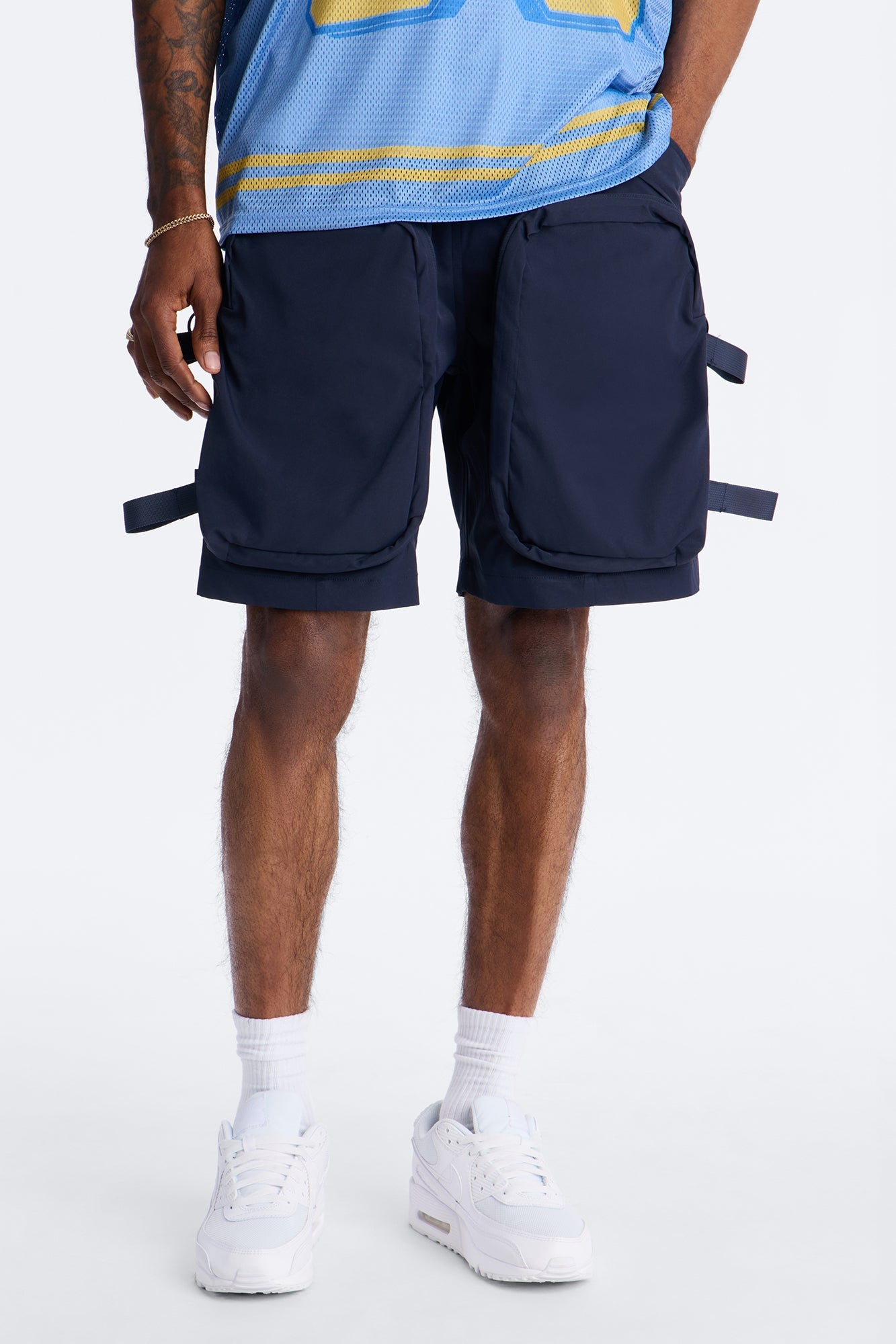 Relaxed Runyon Tech Short - Blue Fashion Nova