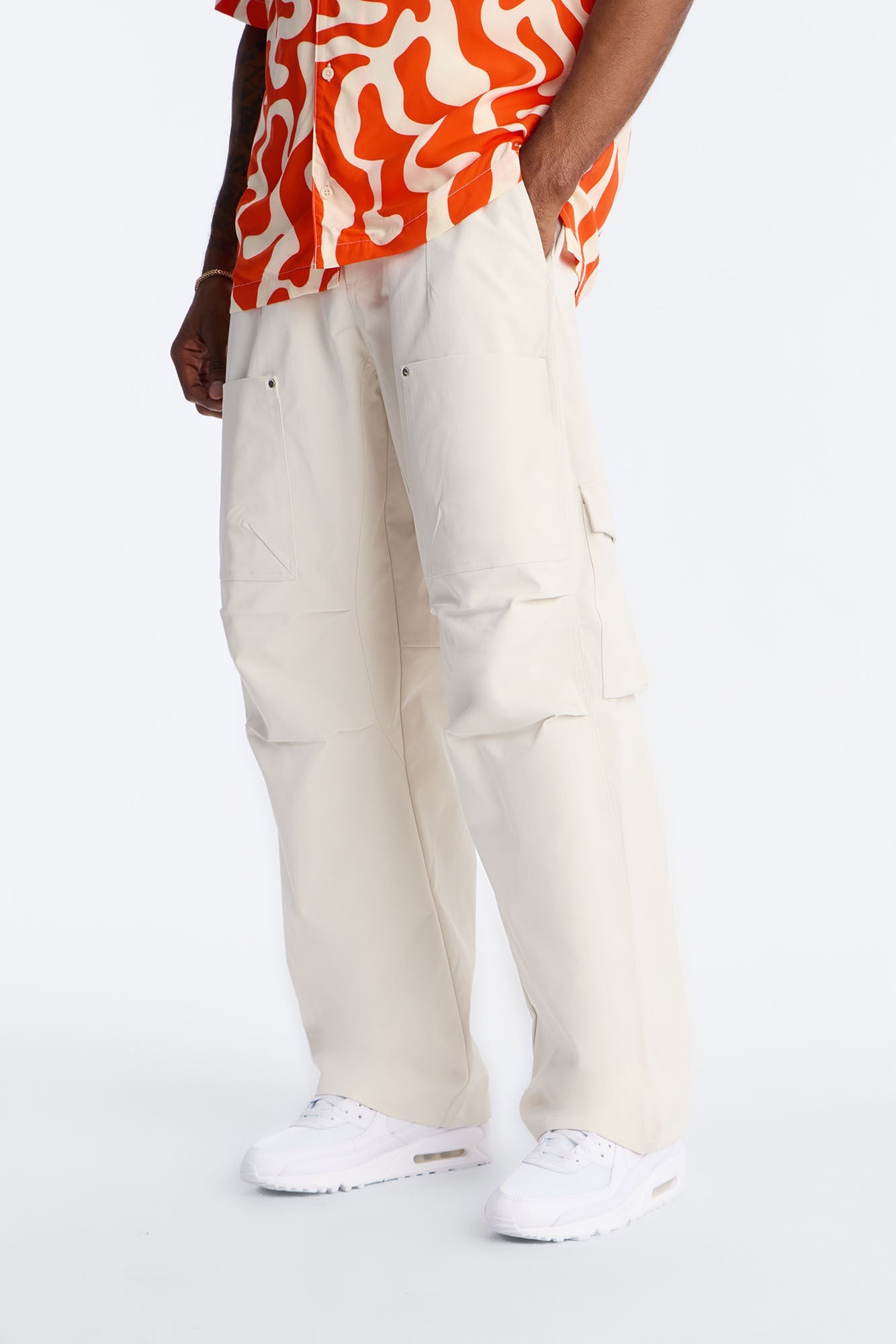 Barrel Fit Node Cargo Pant - Cream Fashion Nova