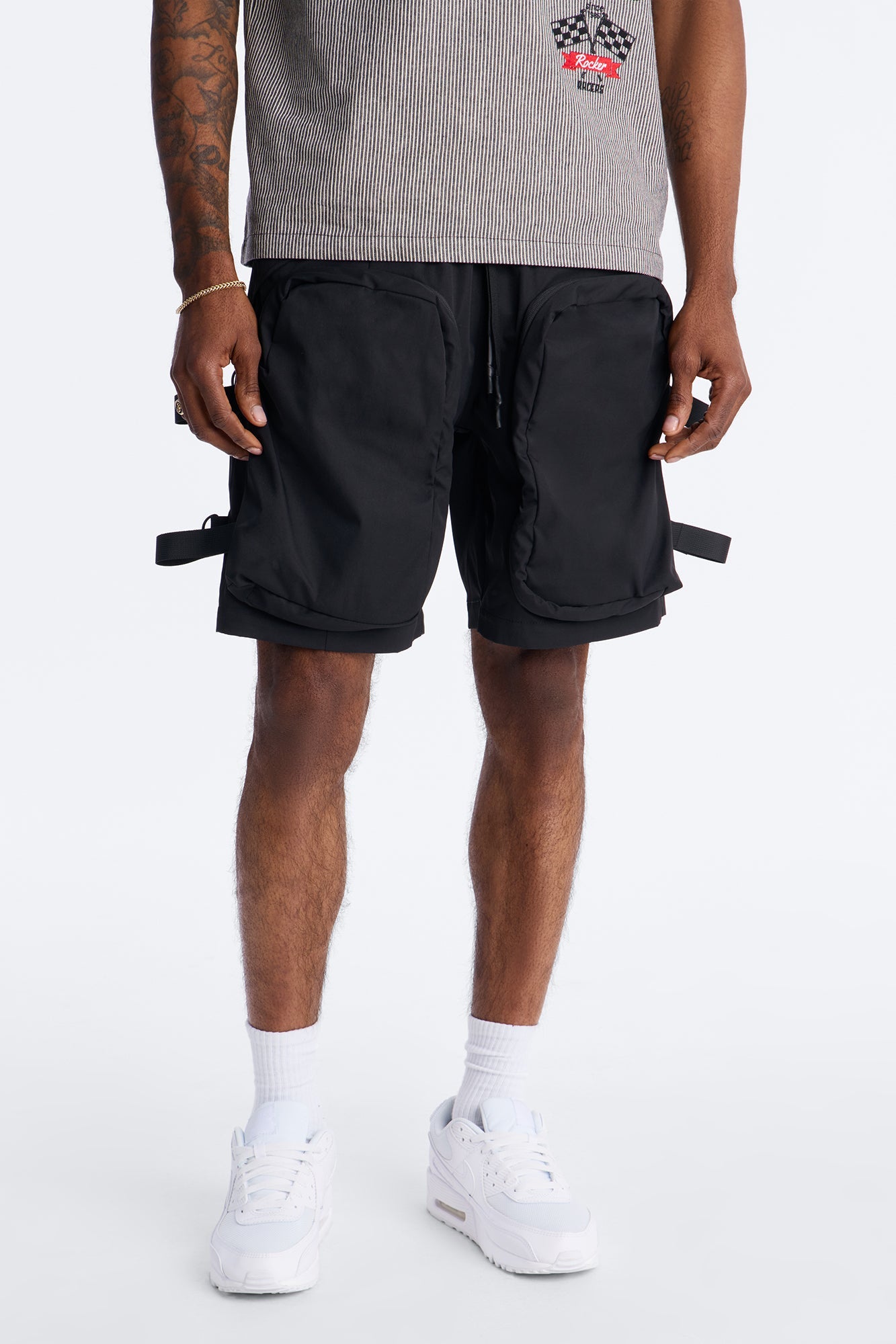 Relaxed Runyon Tech Short - Black Fashion Nova