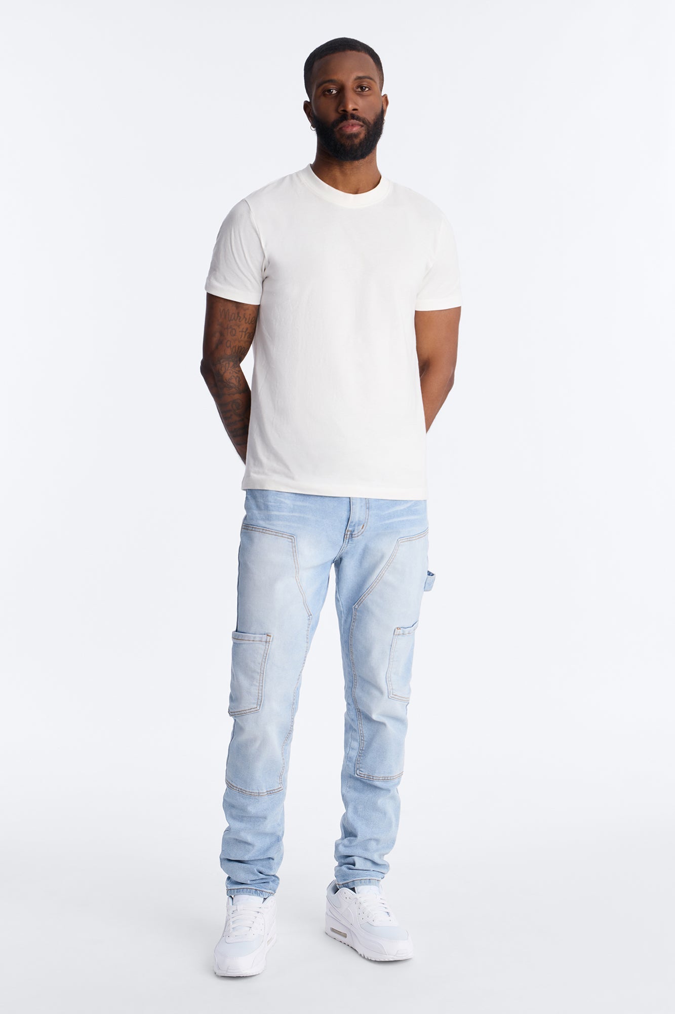 Studio Carpenter Stacked Skinny Jean - Light Wash Fashion Nova