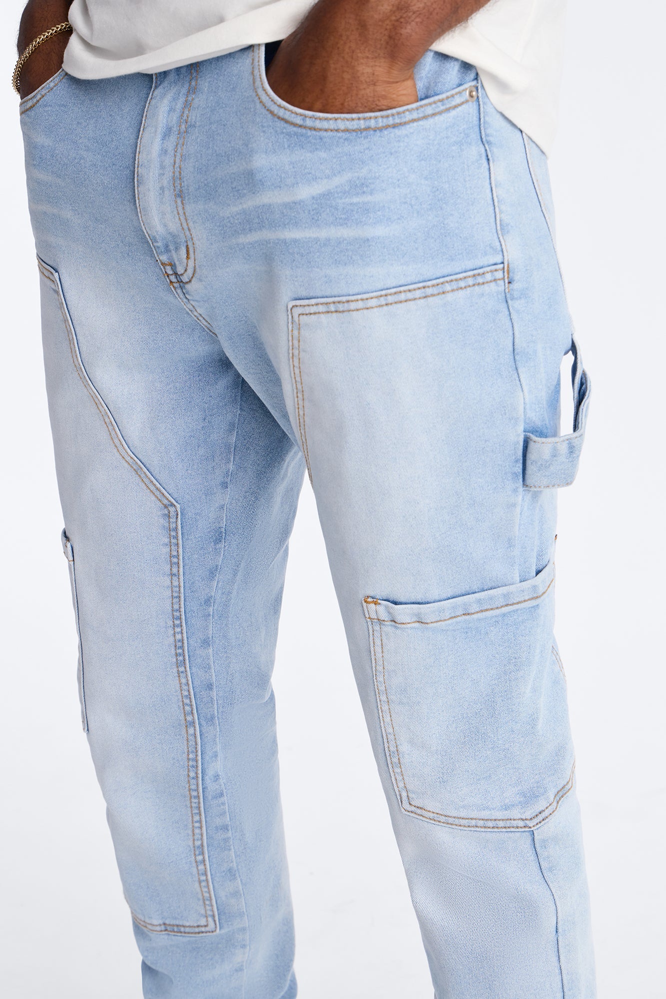 Studio Carpenter Stacked Skinny Jean - Light Wash Fashion Nova
