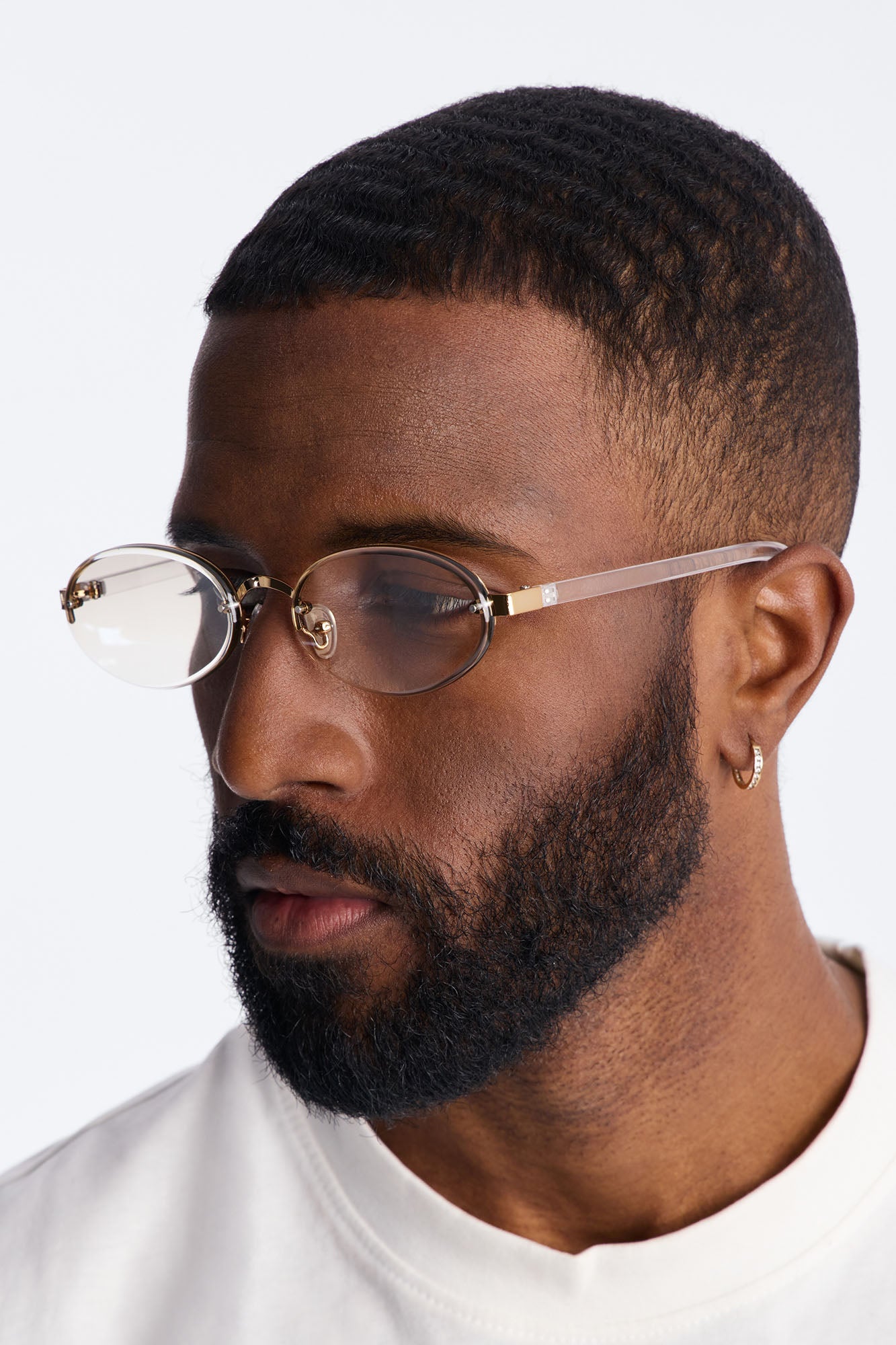 Groovy Curves Sunglasses - Gold/Clear Fashion Nova