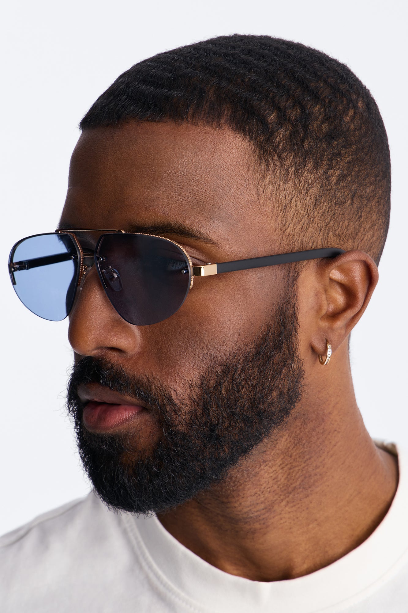 High End Aviator Sunglasses - Black/Blue Fashion Nova