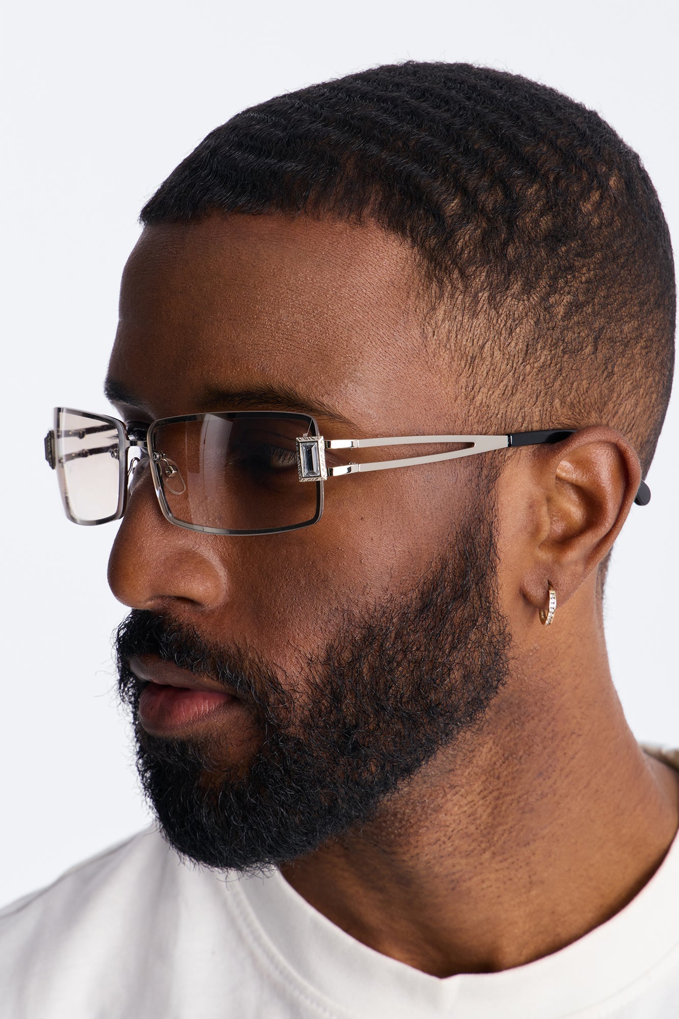 Gridlock Steel Square Sunglasses - Silver Fashion Nova
