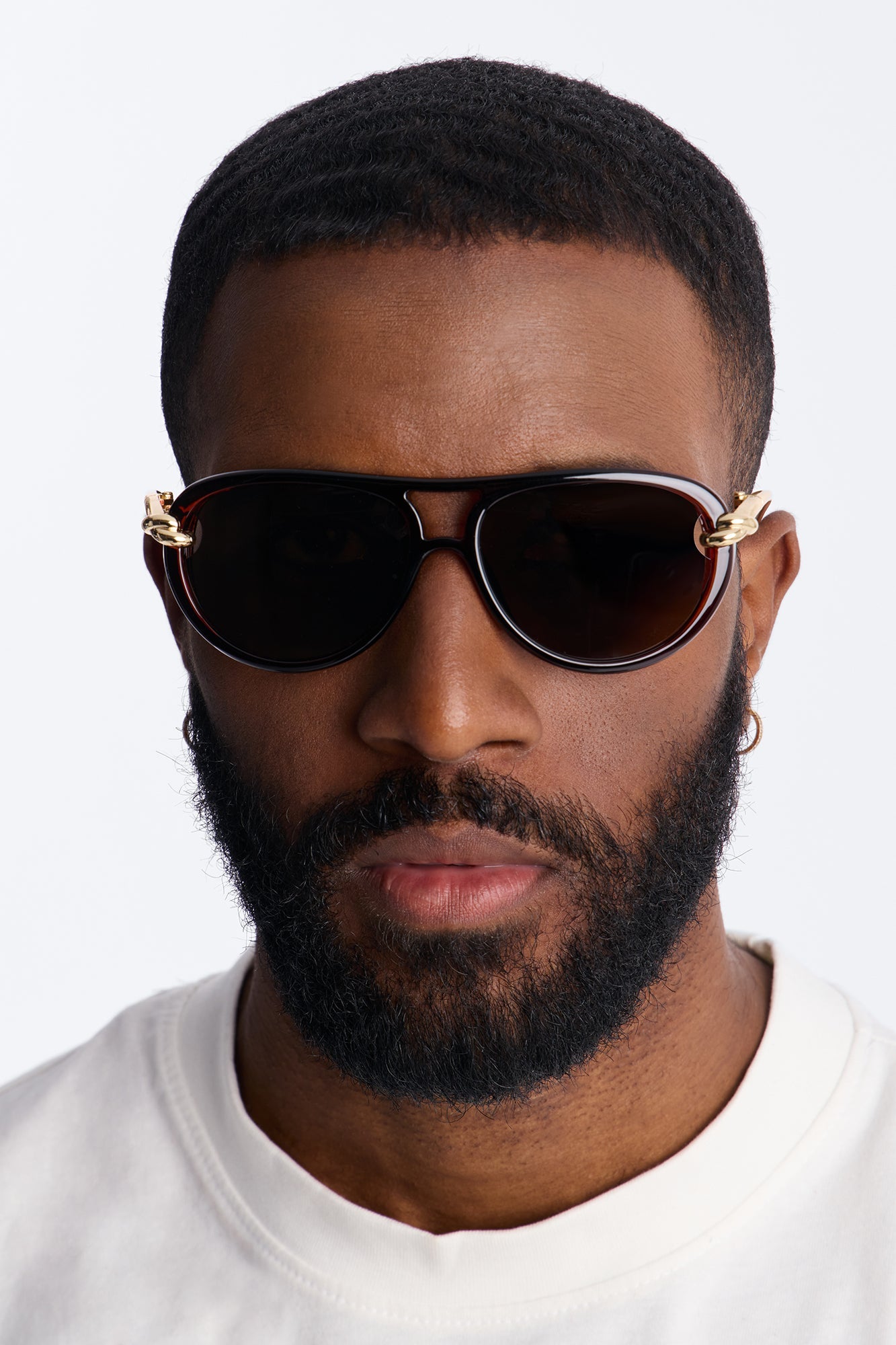 Retro Appeal Aviator Sunglasses - Gold/Brown Fashion Nova