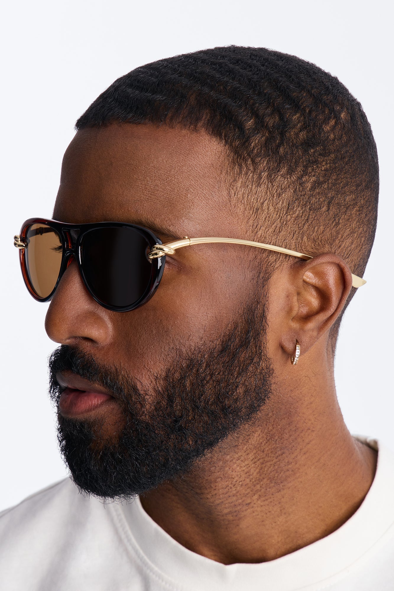 Retro Appeal Aviator Sunglasses - Gold/Brown Fashion Nova