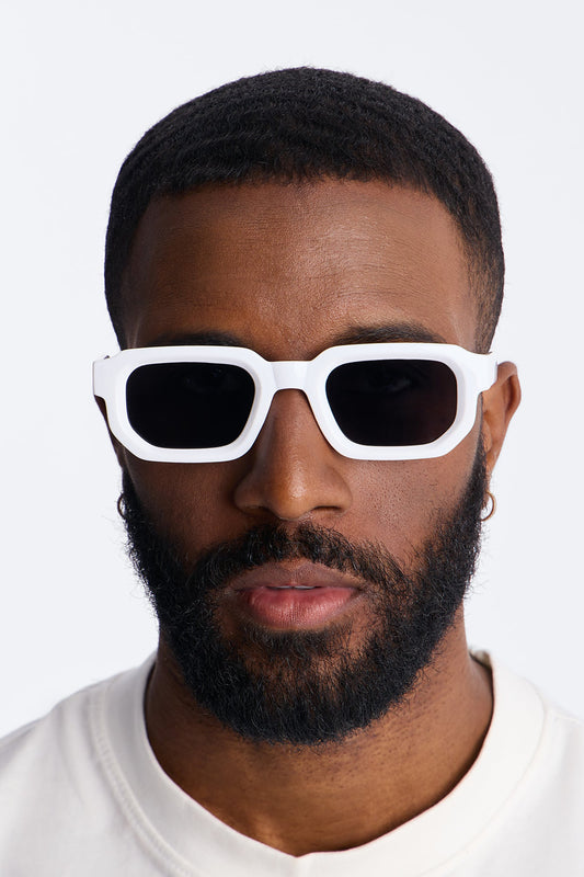 Crisp Cool Square Sunglasses - White Fashion Nova