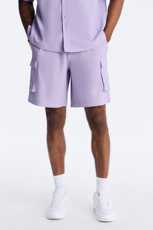 Show Up Relaxed Cargo Short - Lavender Fashion Nova