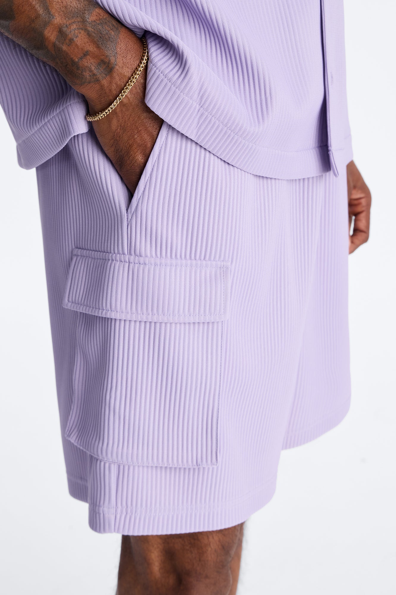 Show Up Relaxed Cargo Short - Lavender Fashion Nova