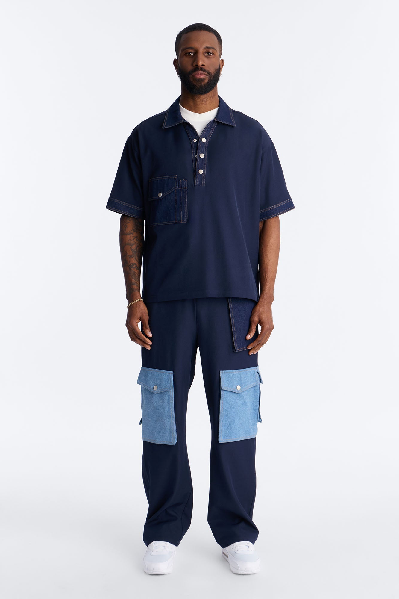 Blueprint Utility Polo - Indigo Fashion Nova