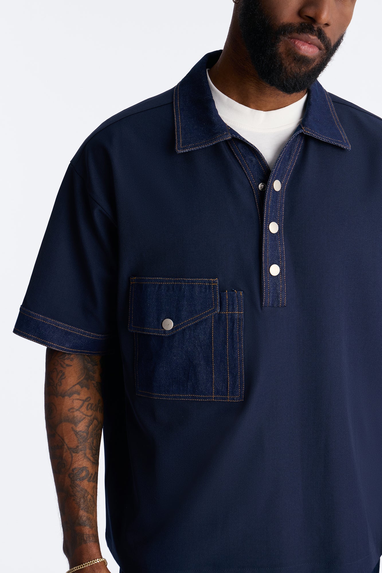 Blueprint Utility Polo - Indigo Fashion Nova