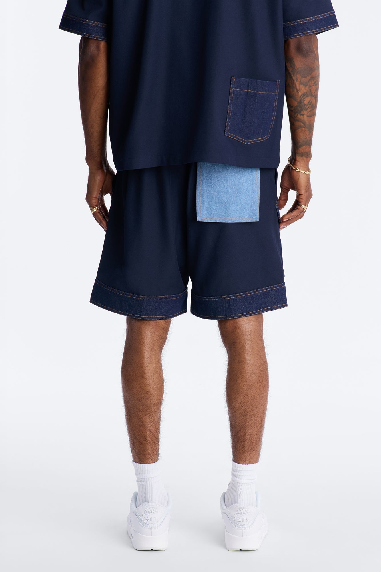 Relaxed Blueprint Cargo Short - Indigo Fashion Nova