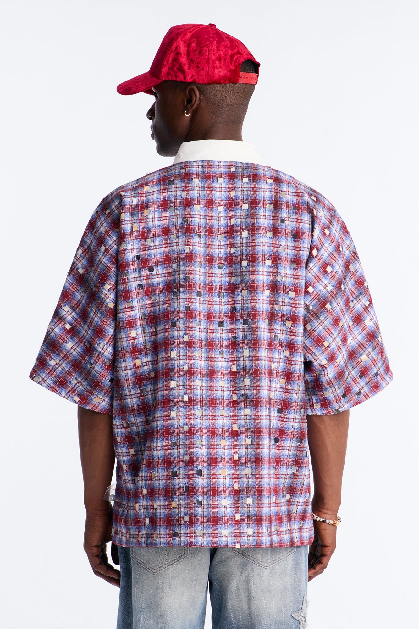 Oversized Desert Tempo Polo Shirt - Red Fashion Nova
