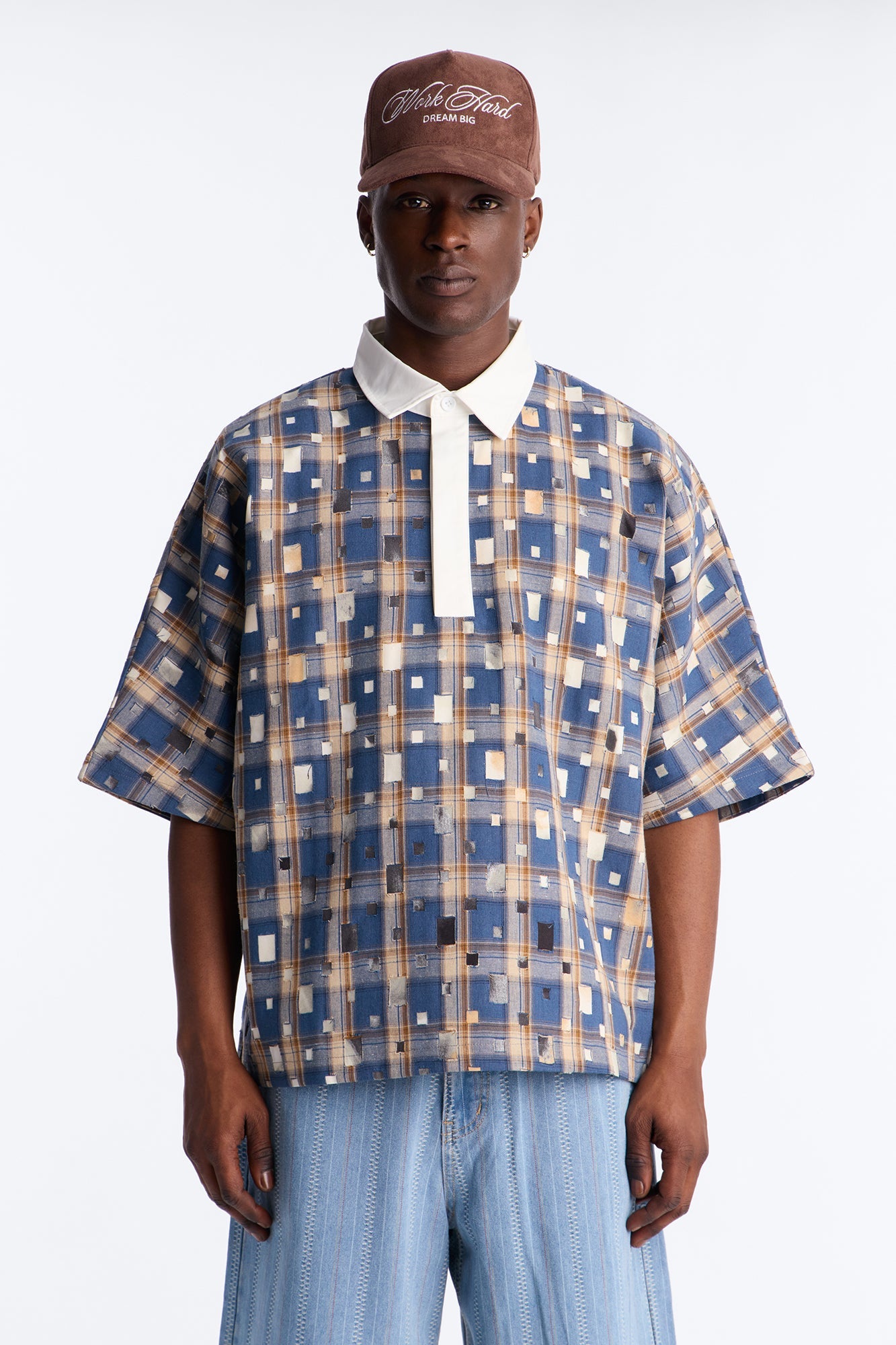Oversized Dustwave Polo Shirt - Blue Fashion Nova