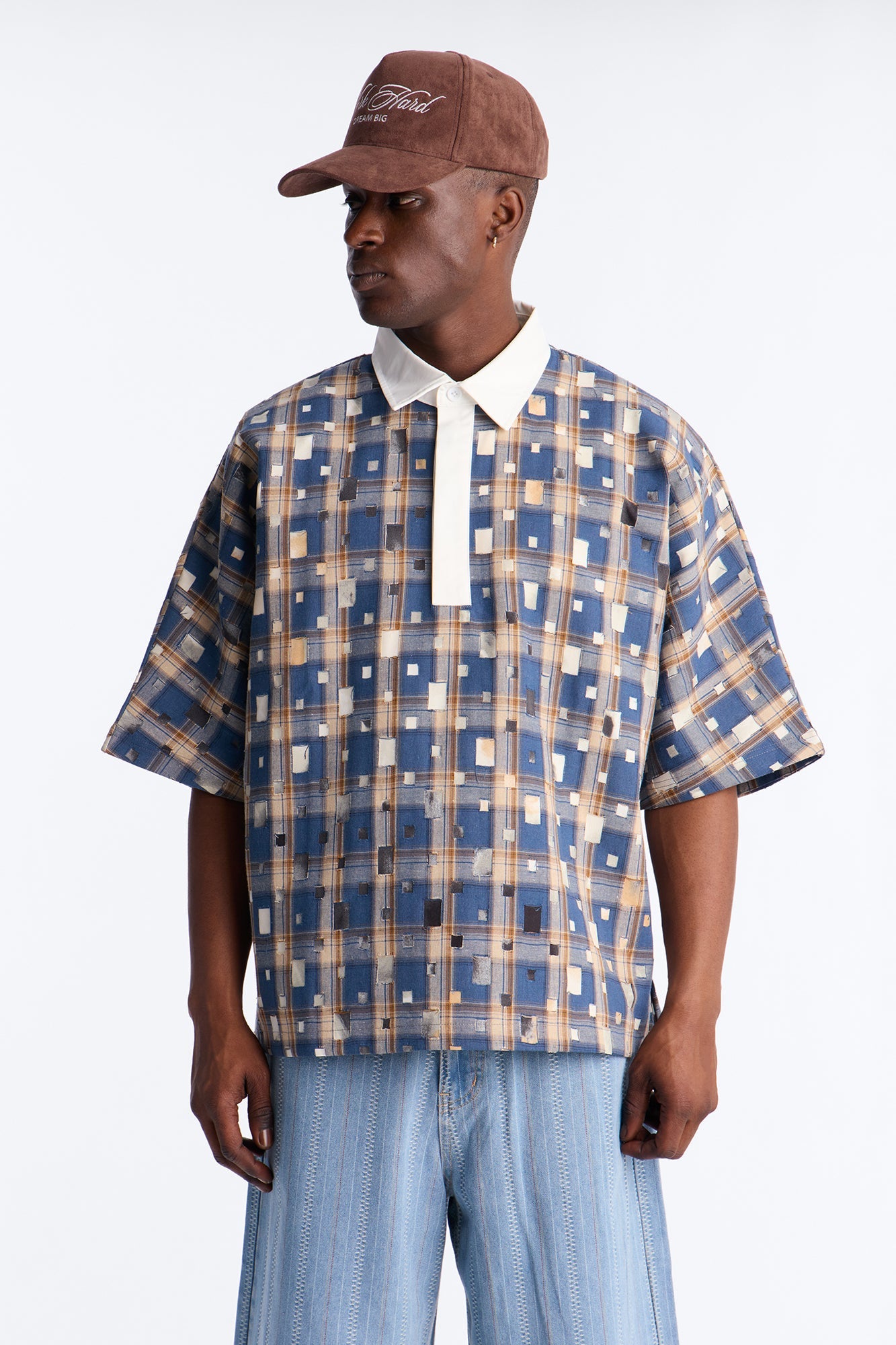 Oversized Dustwave Polo Shirt - Blue Fashion Nova