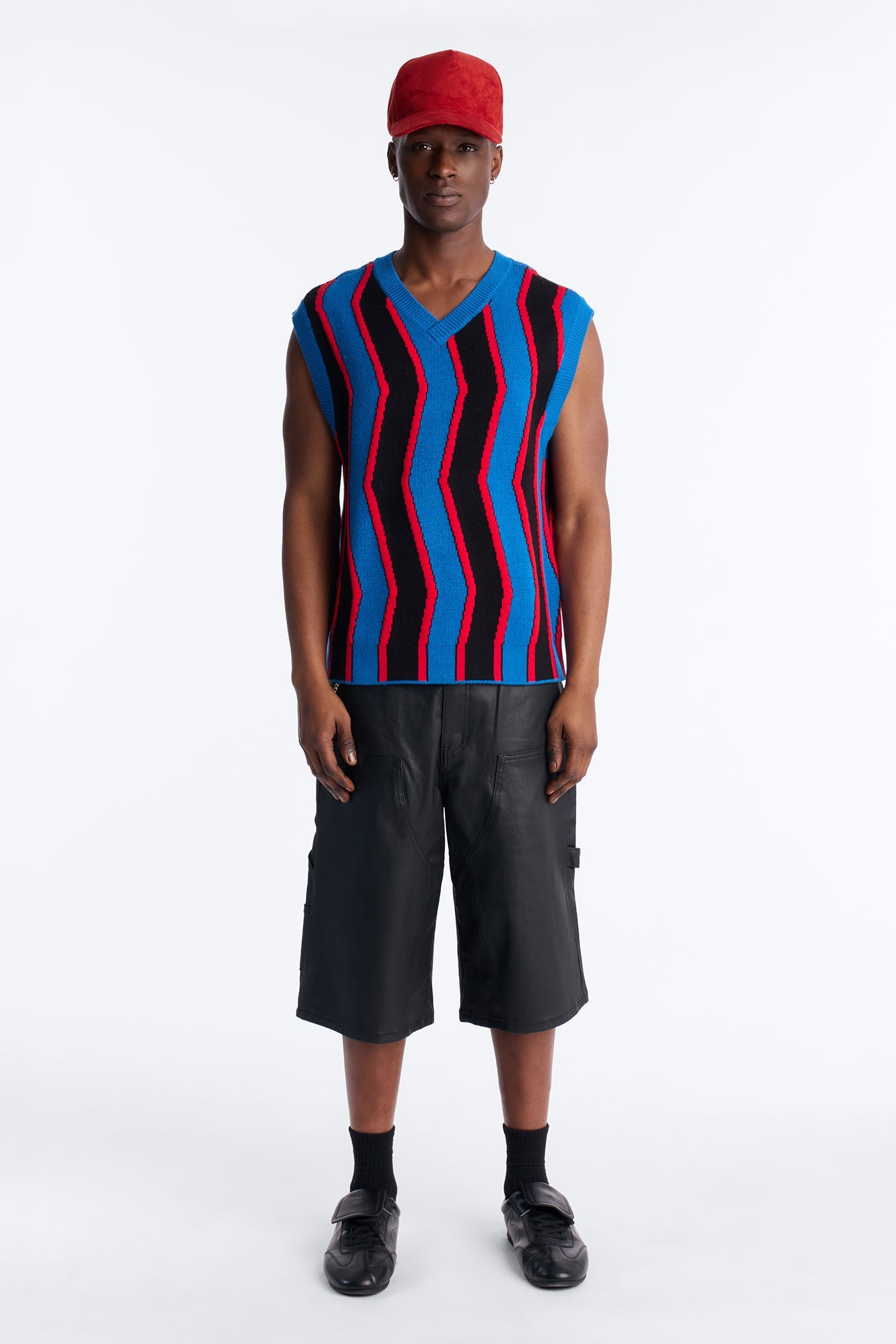 After Midnight Flame Sweater Vest - Blue Fashion Nova