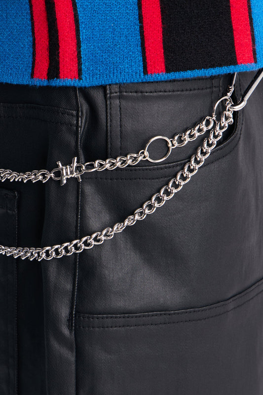 Barbed Wire Chain Belt - Silver Fashion Nova