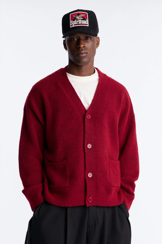 Cropped Harbor Ash Cardigan - Burgundy Fashion Nova