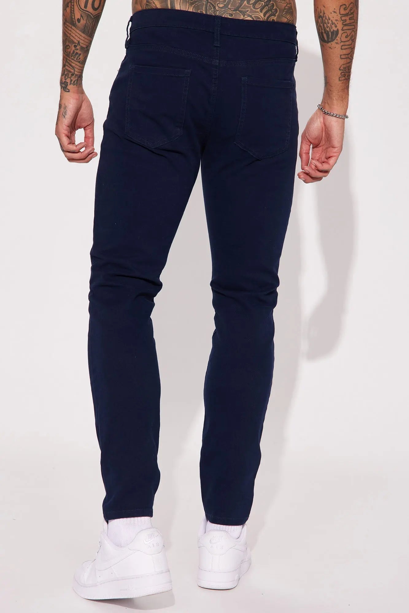 Mac Chino Skinny 5 Pocket Pants - Navy Fashion Nova