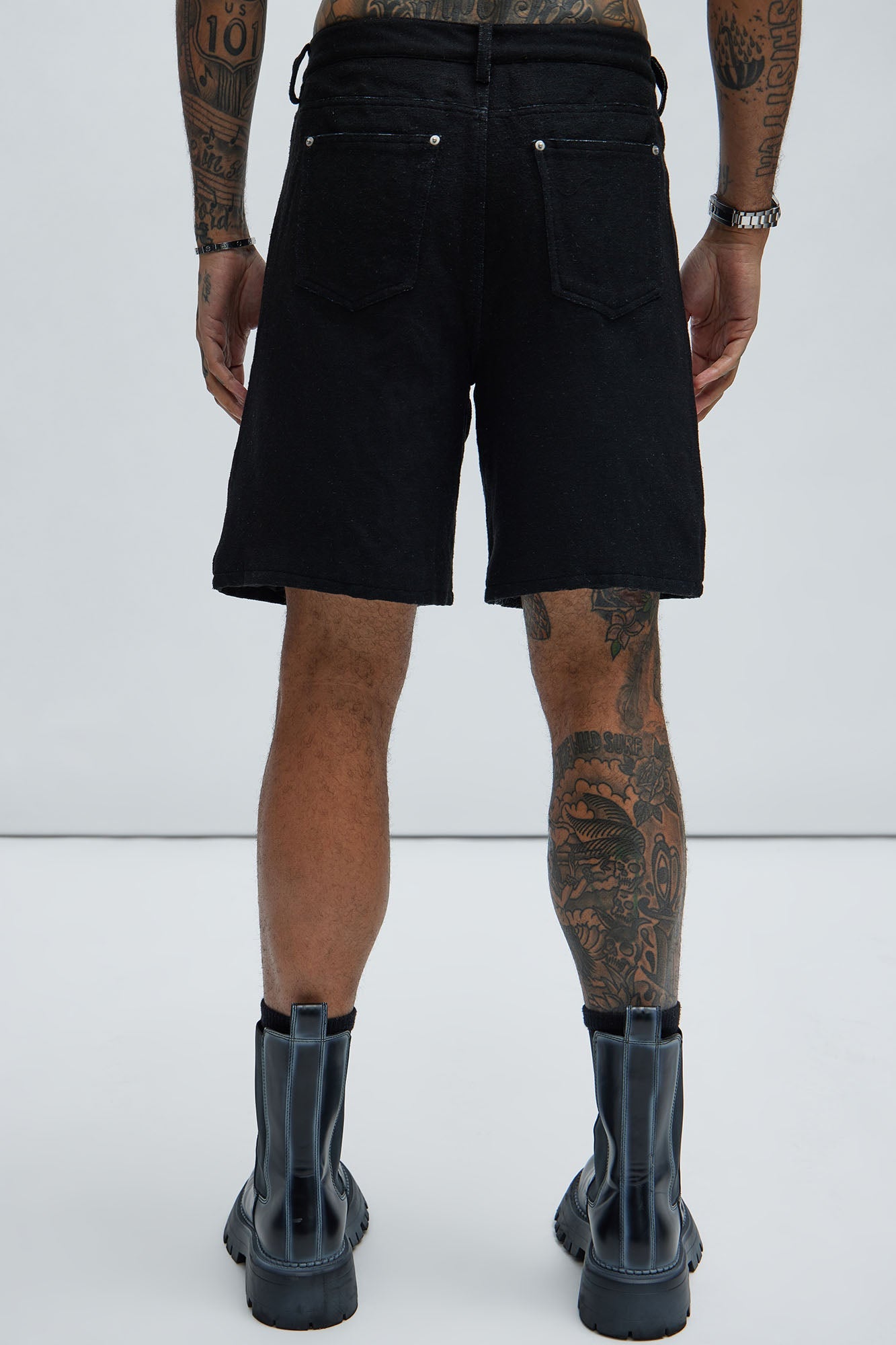 Azrael Tapestry Shorts - Black/combo Fashion Nova