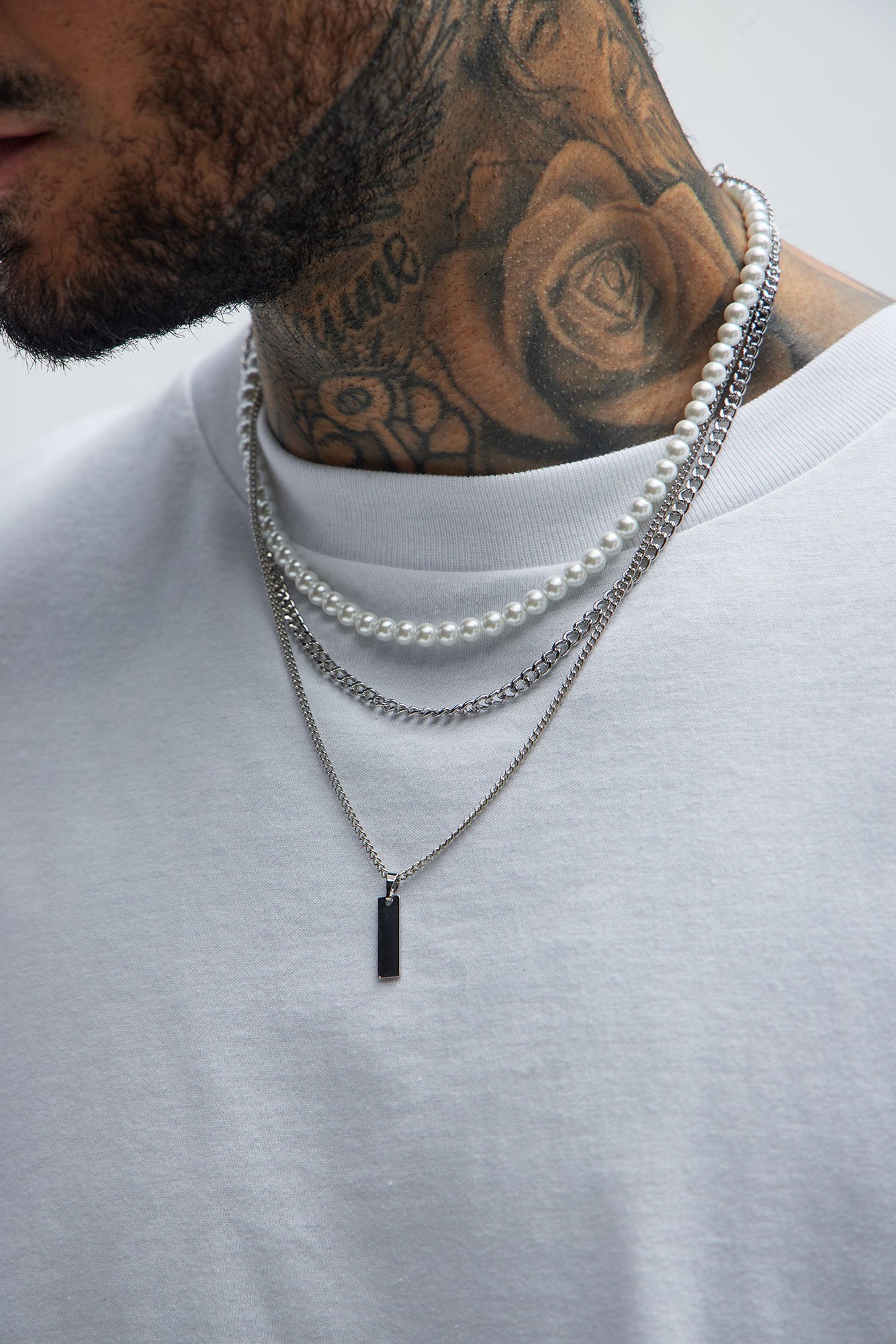 Tatum Necklace Set - Silver Fashion Nova