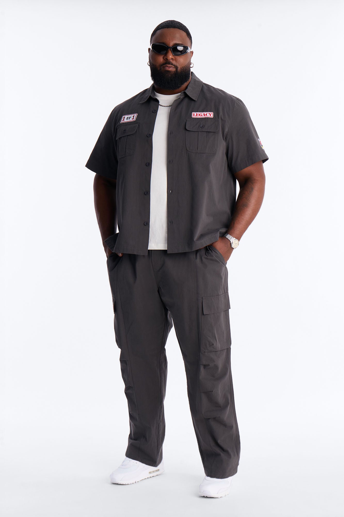 Slim Social Project Utility Pant - Grey Fashion Nova