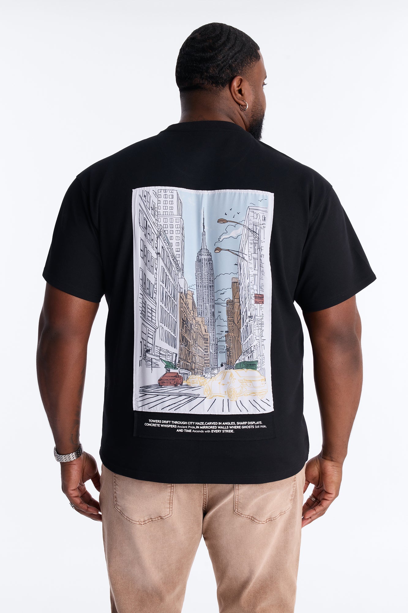 Busy Streets Of NYC Short Sleeve Tee - Black Fashion Nova