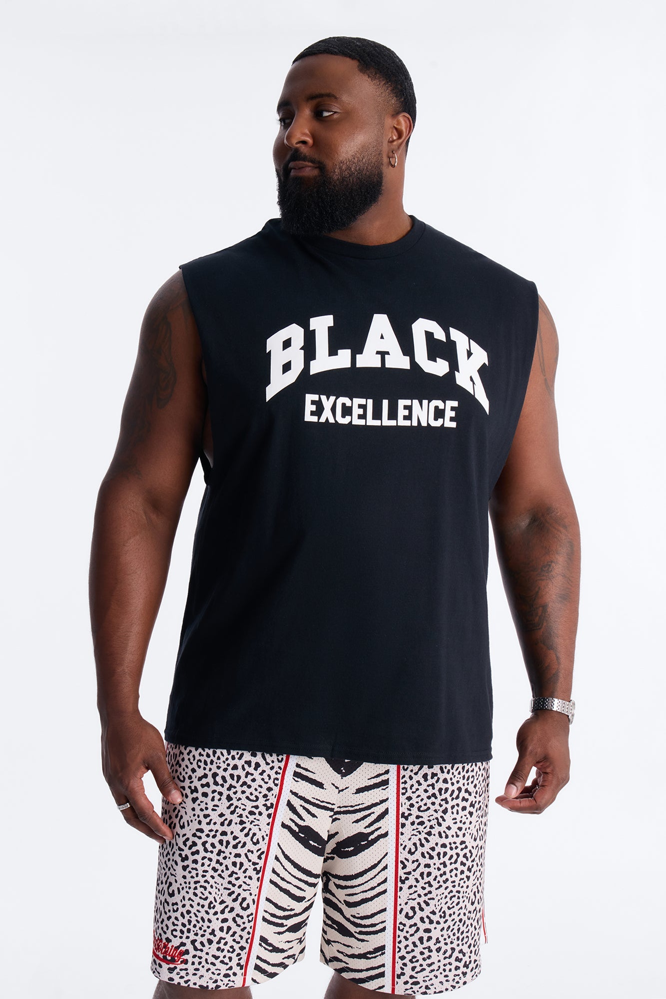 Black Excellence Muscle Tee - Black Fashion Nova