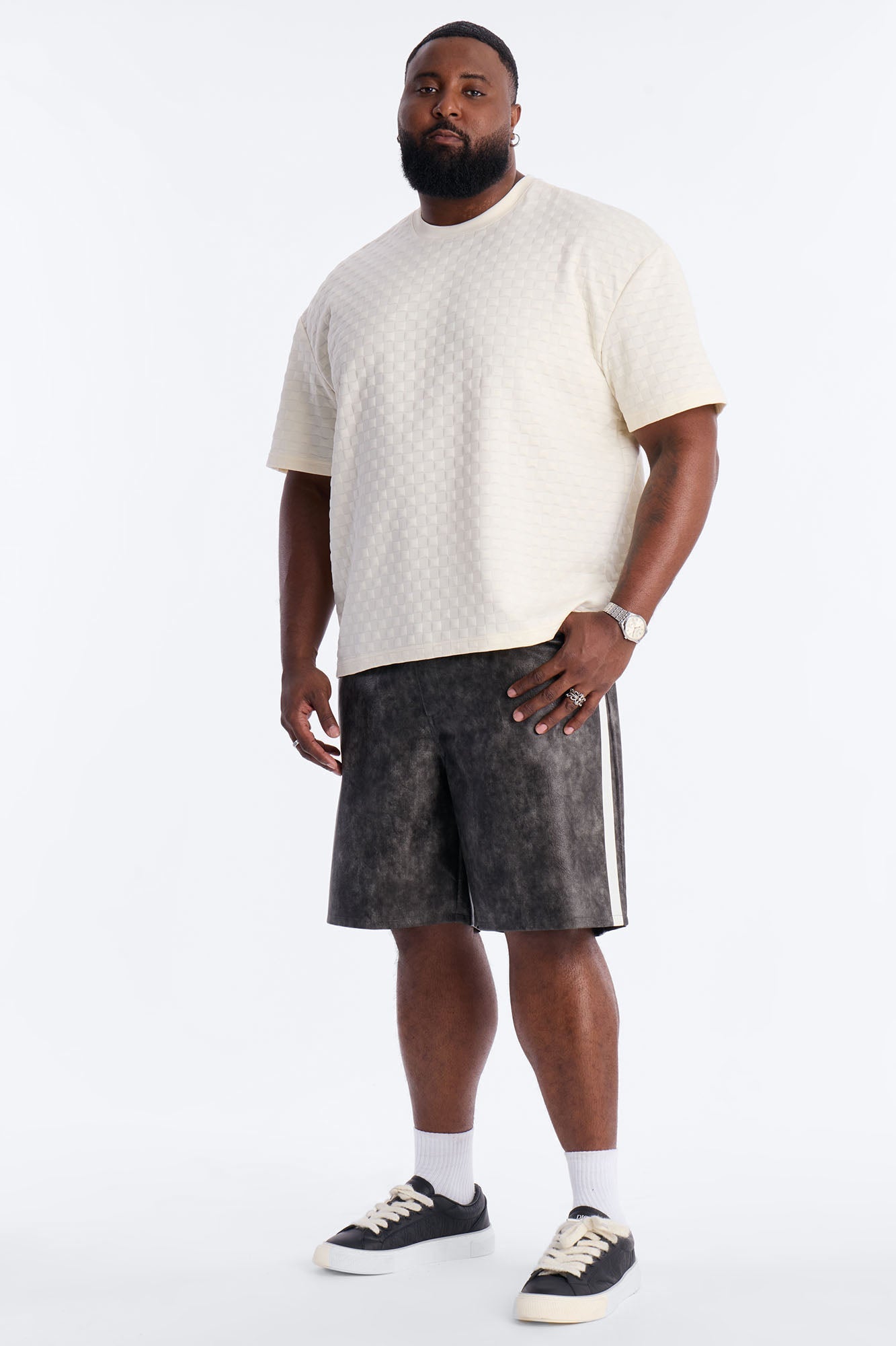 Relaxed Aubrey Hill Faux Leather Short - Black Fashion Nova