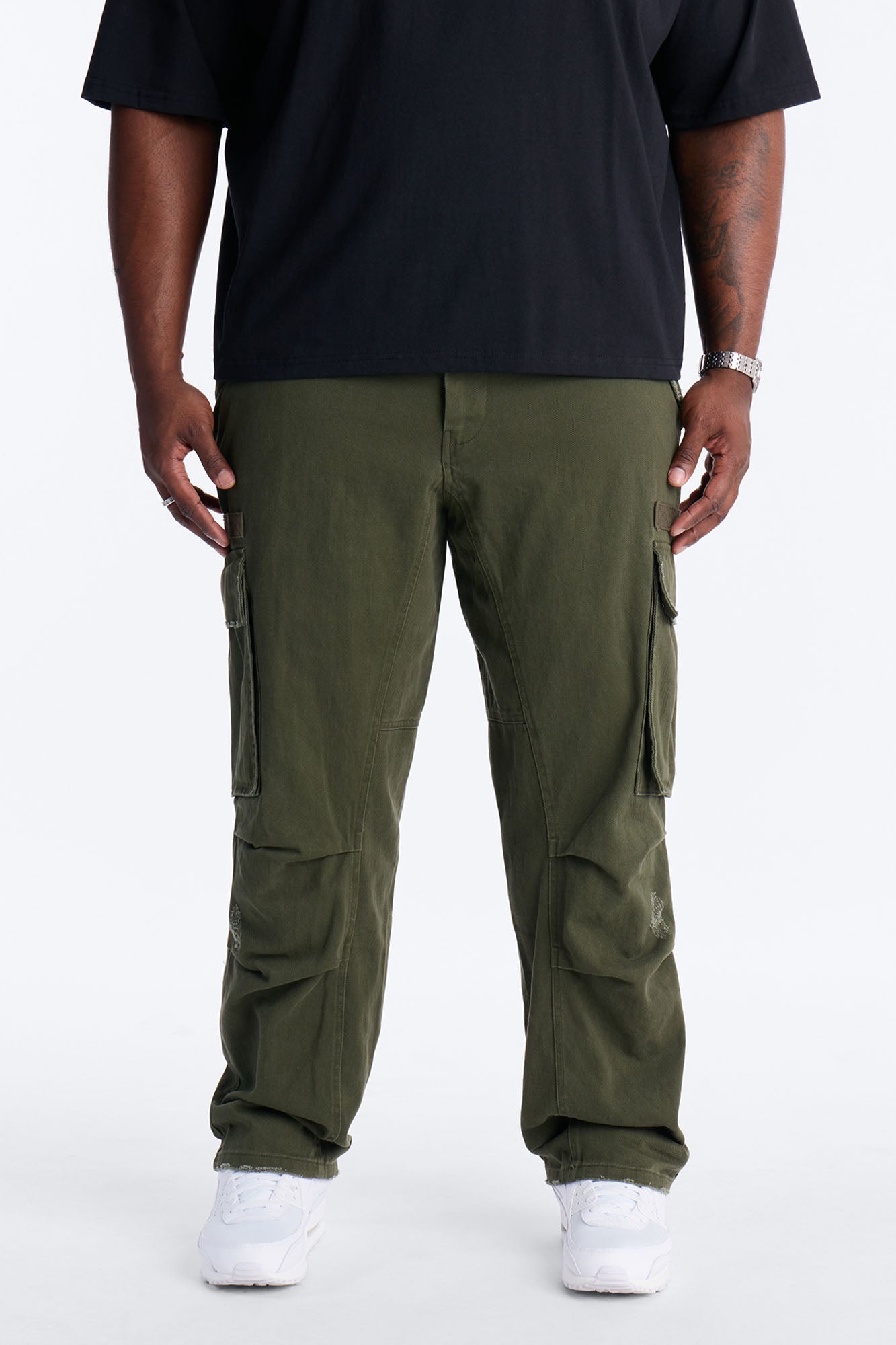 Straight Carter Point Utility Pant - Olive Fashion Nova