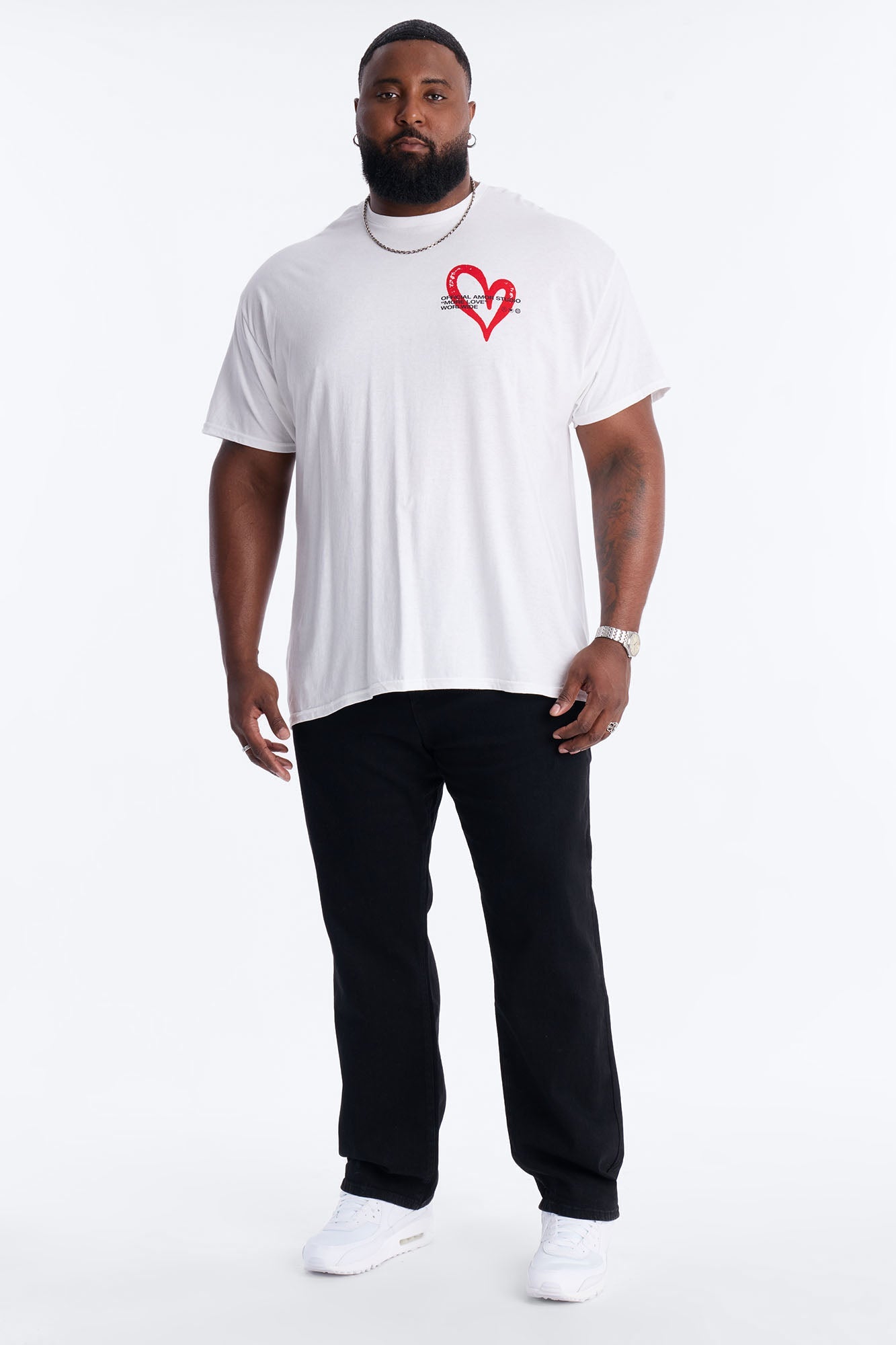 Amor Studio Short Sleeve Tee - White Fashion Nova