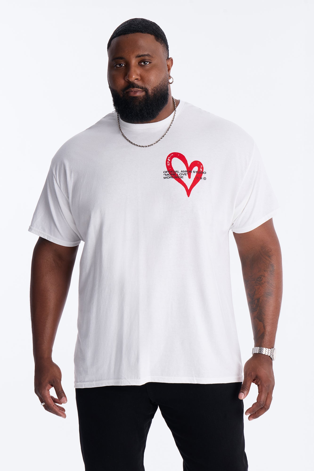 Amor Studio Short Sleeve Tee - White Fashion Nova