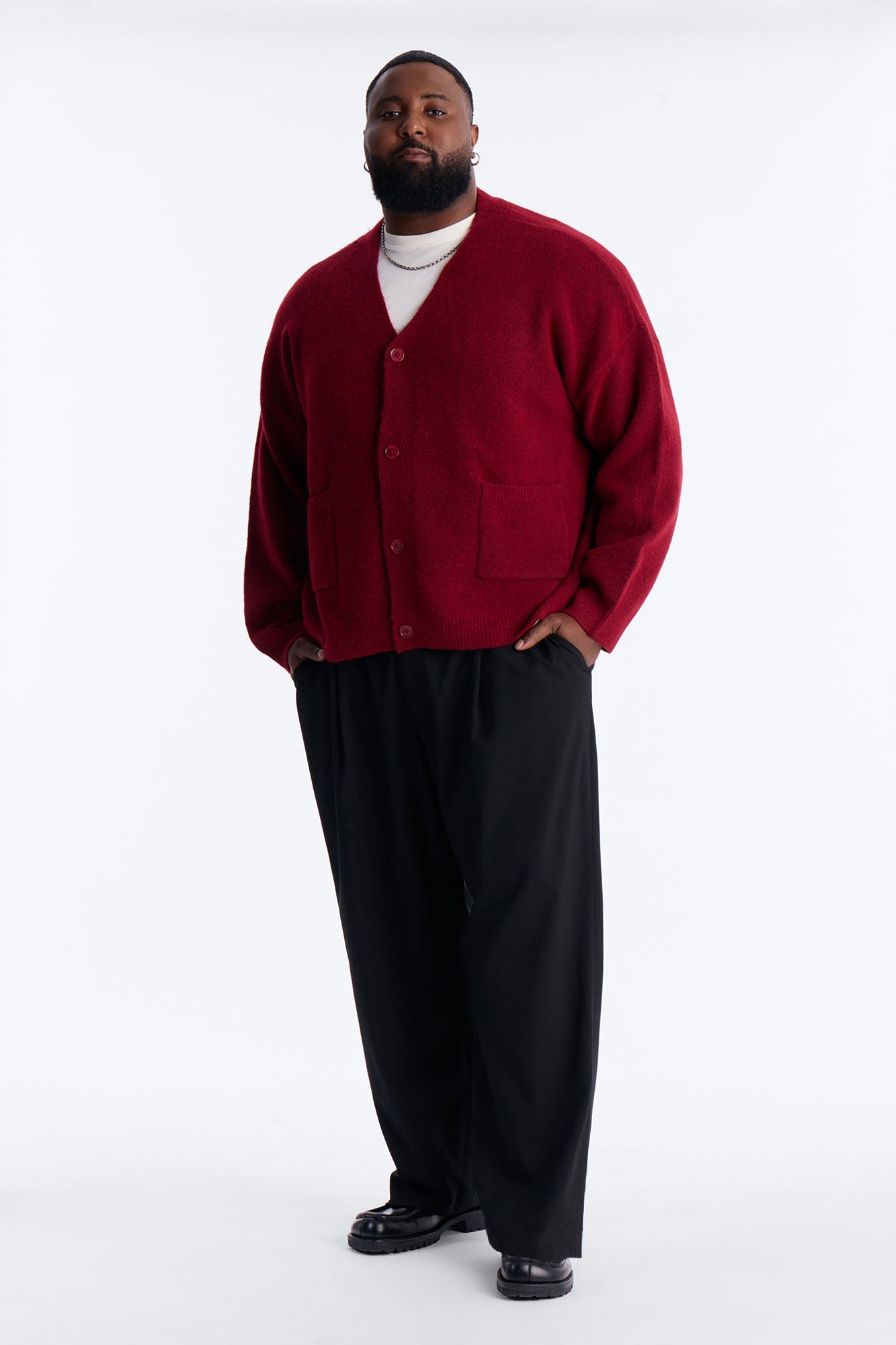 Cropped Harbor Ash Cardigan - Burgundy Fashion Nova
