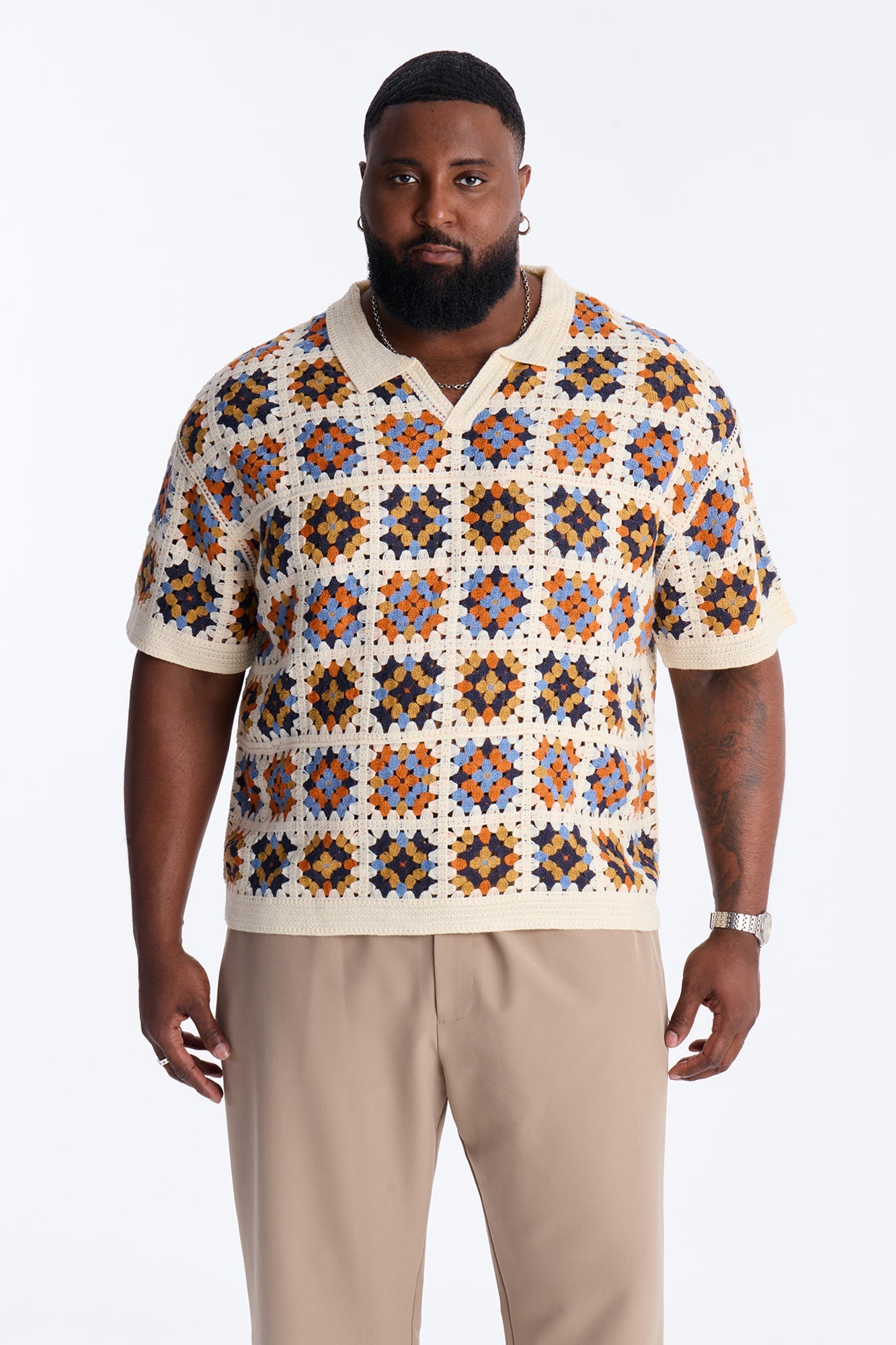 Florian Short Sleeve Johnny Polo - Cream Fashion Nova