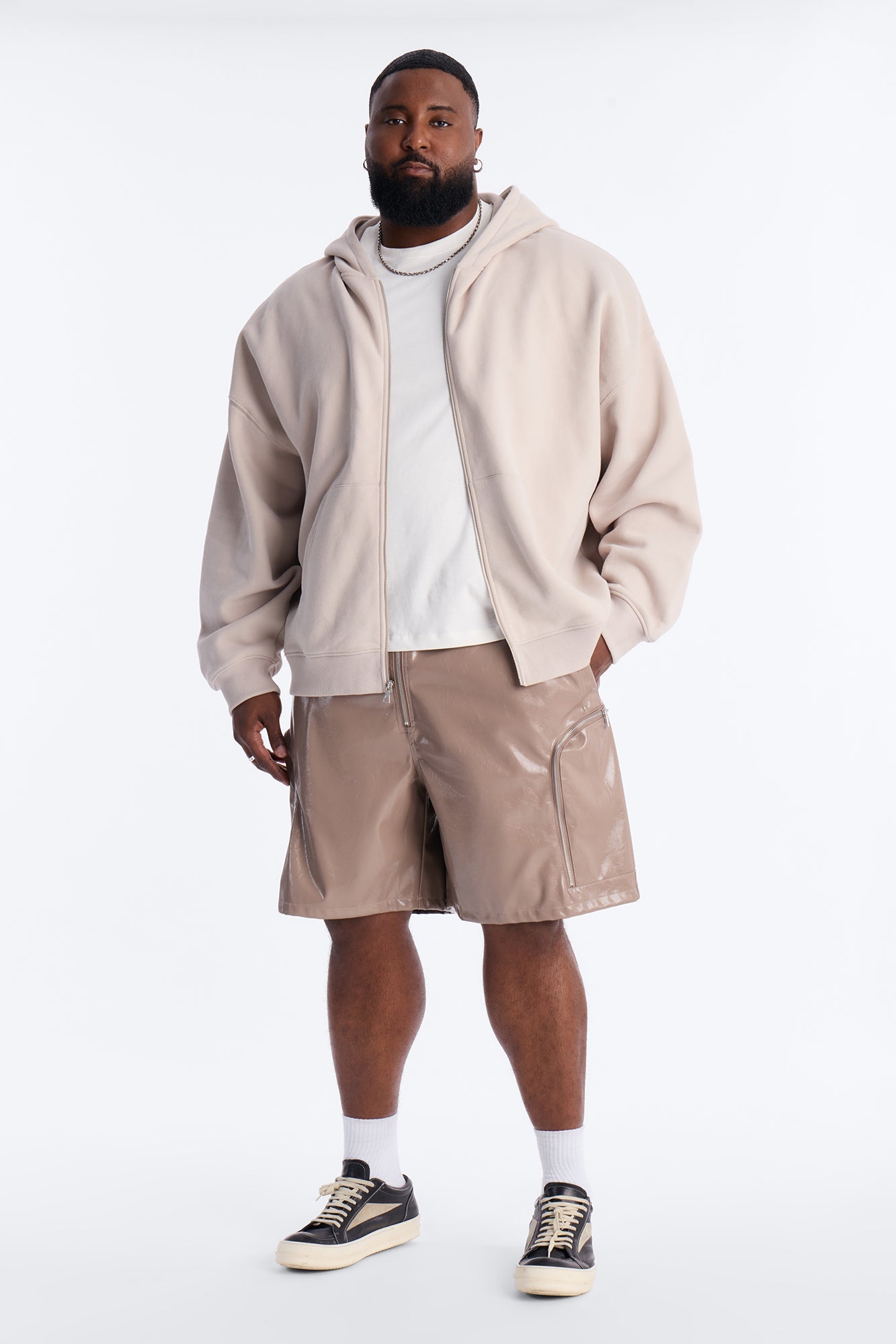 Relaxed Concordia Faux Leather Short - Brown Fashion Nova
