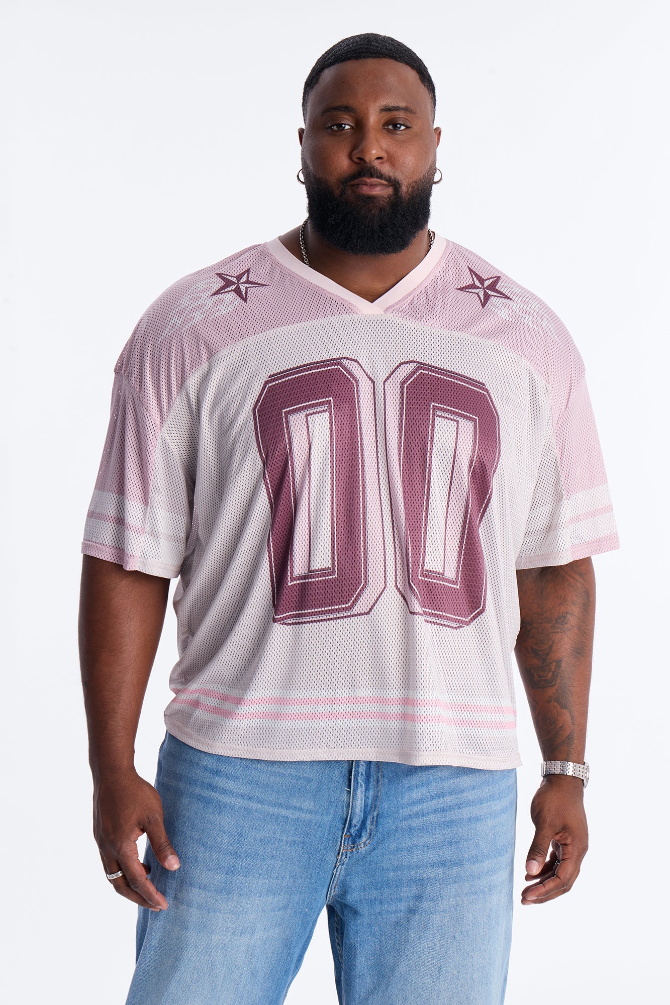 Burning Star Short Sleeve Jersey - Pink Fashion Nova