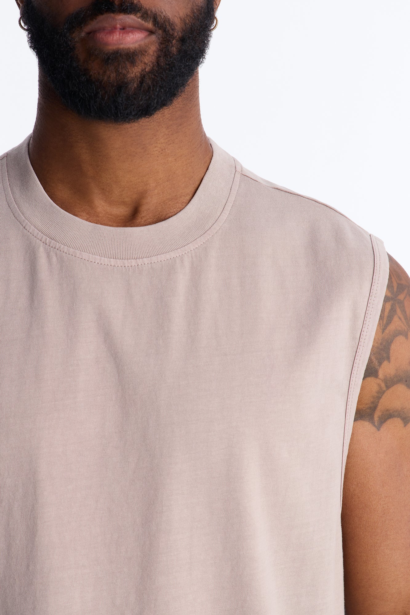 Cropped Muscle Tee - Taupe Fashion Nova