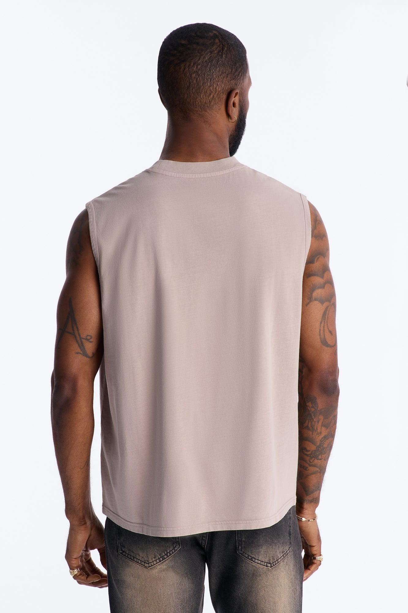 Cropped Muscle Tee - Taupe Fashion Nova