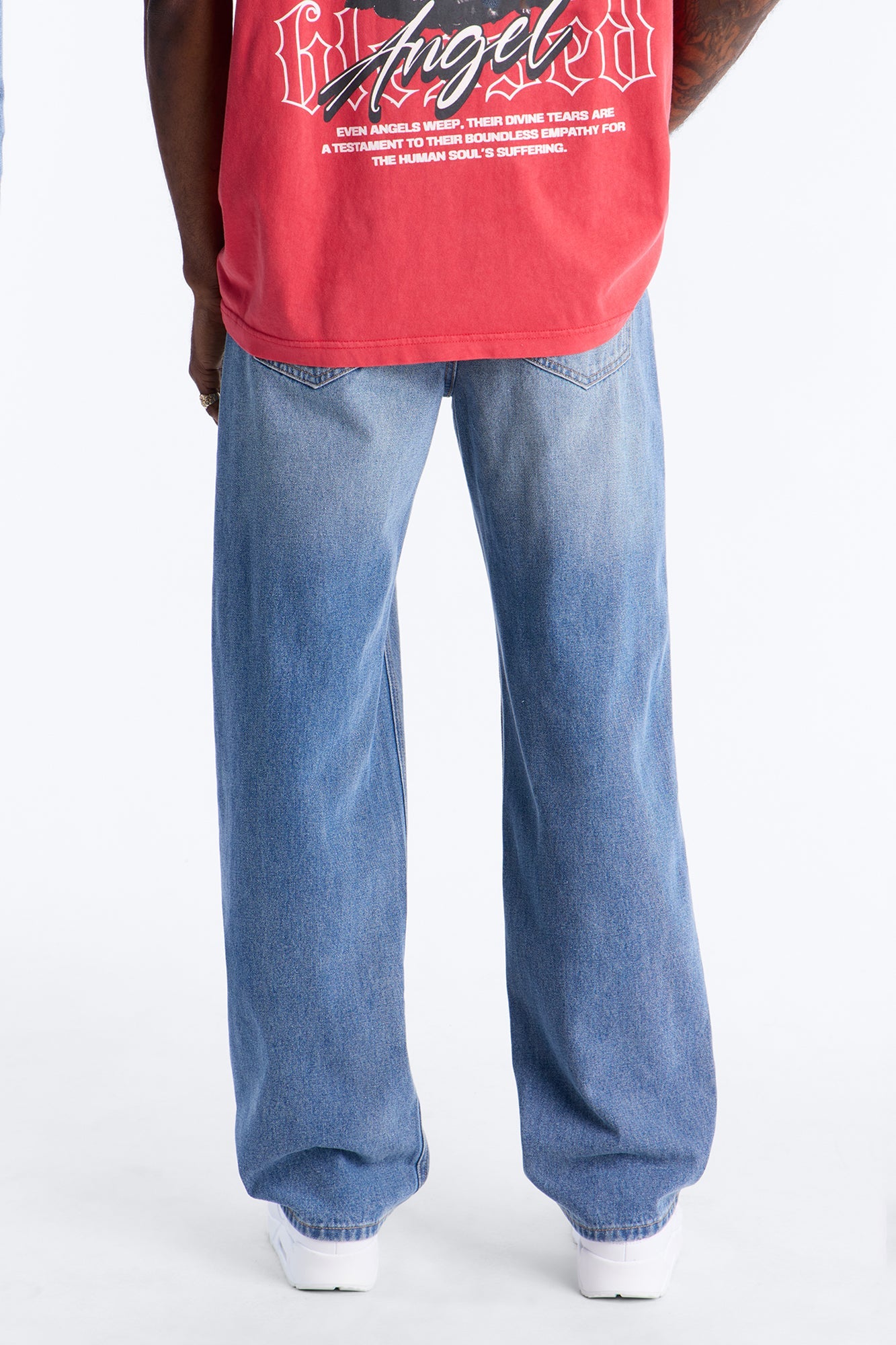 Essential Straight Rigid Jean - Medium Blue Wash Fashion Nova