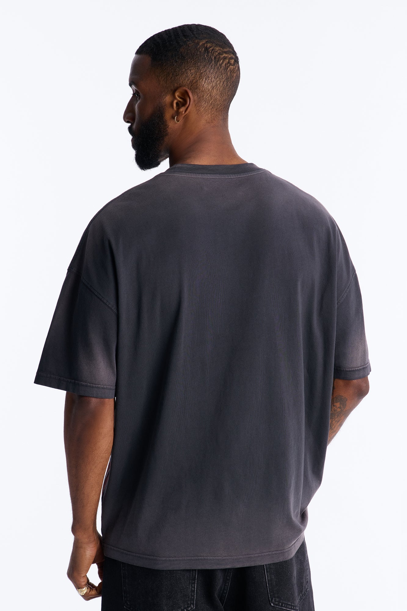 Flaming Outline Short Sleeve Tee - Black Fashion Nova