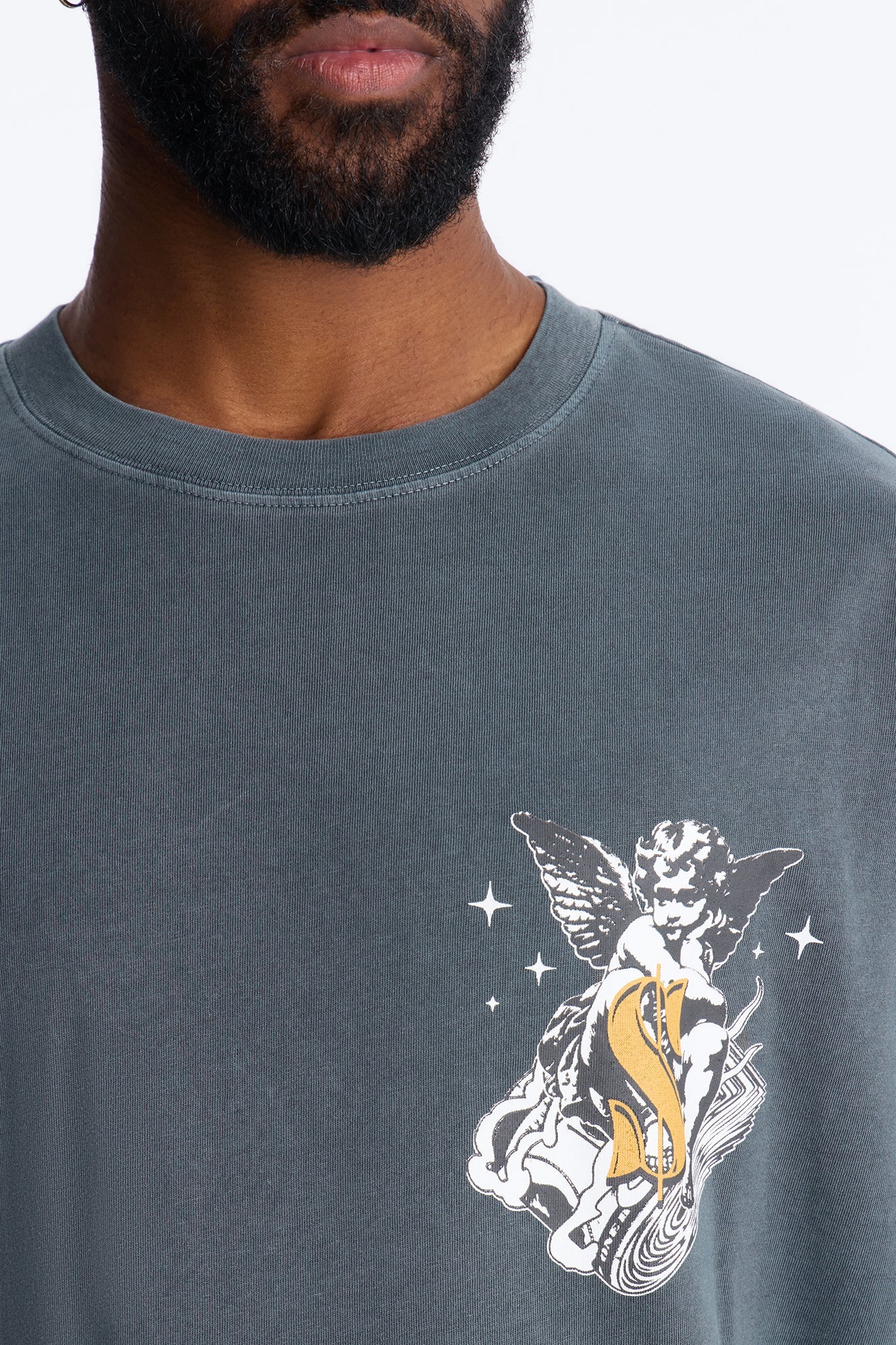 Protect Your Money Flow Oversized Short Sleeve Tee - Grey Fashion Nova