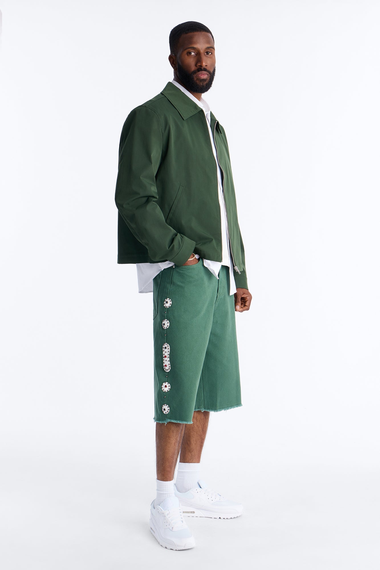 Aspiring Artist Embellished Short - Olive Fashion Nova