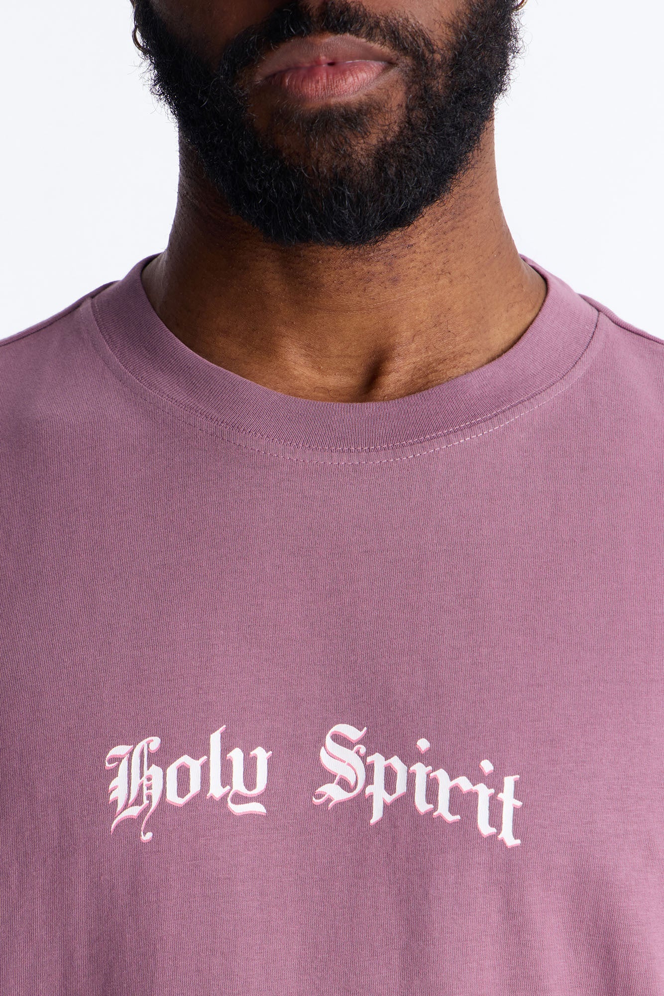 Holy Spirit Protect Me Oversized Short Sleeve Tee - Purple Fashion Nova