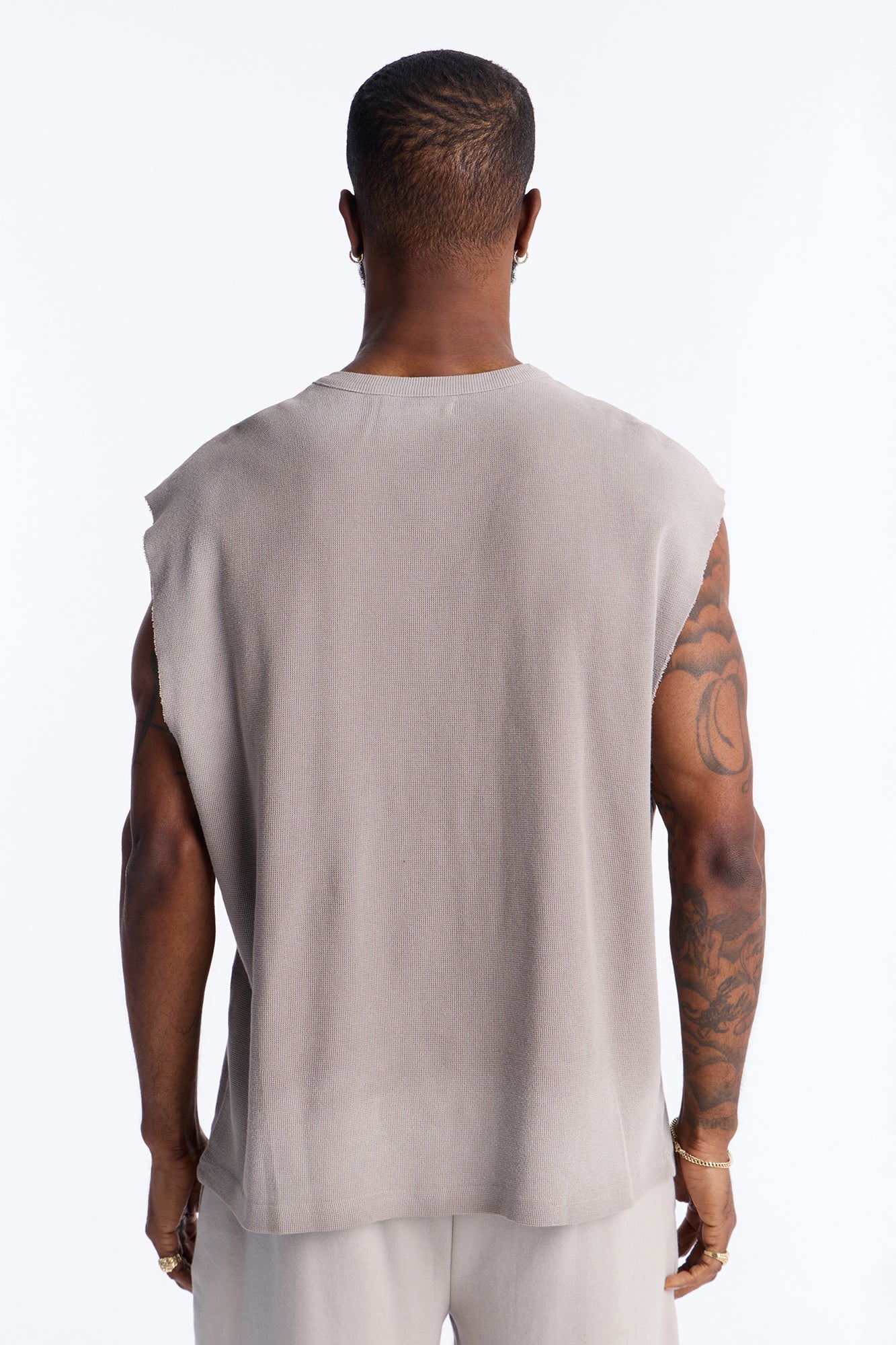 Relaxed Washed Muscle Tank - Stone Fashion Nova