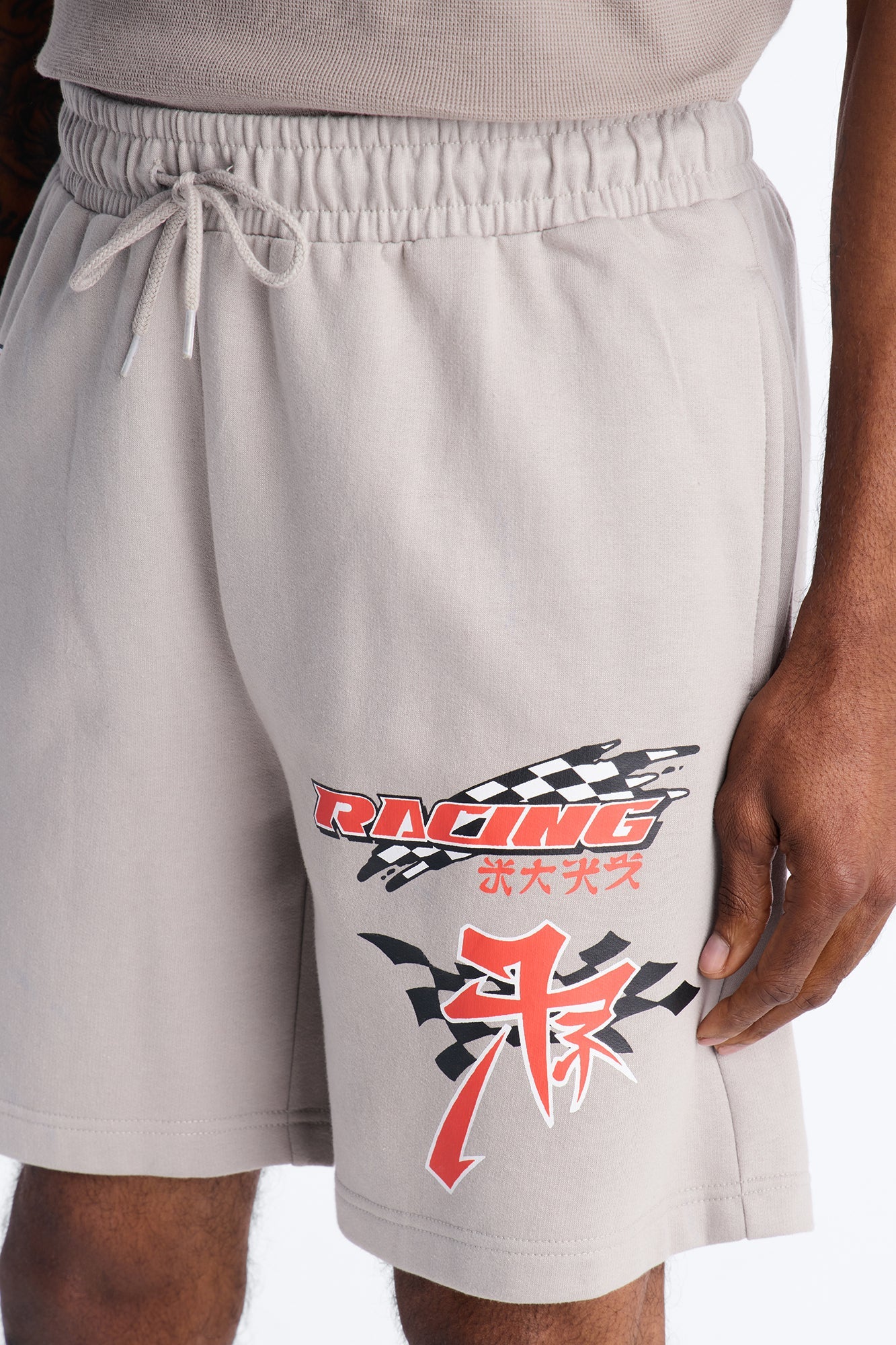 Tokyo Racing Team Sweatshorts - Grey Fashion Nova
