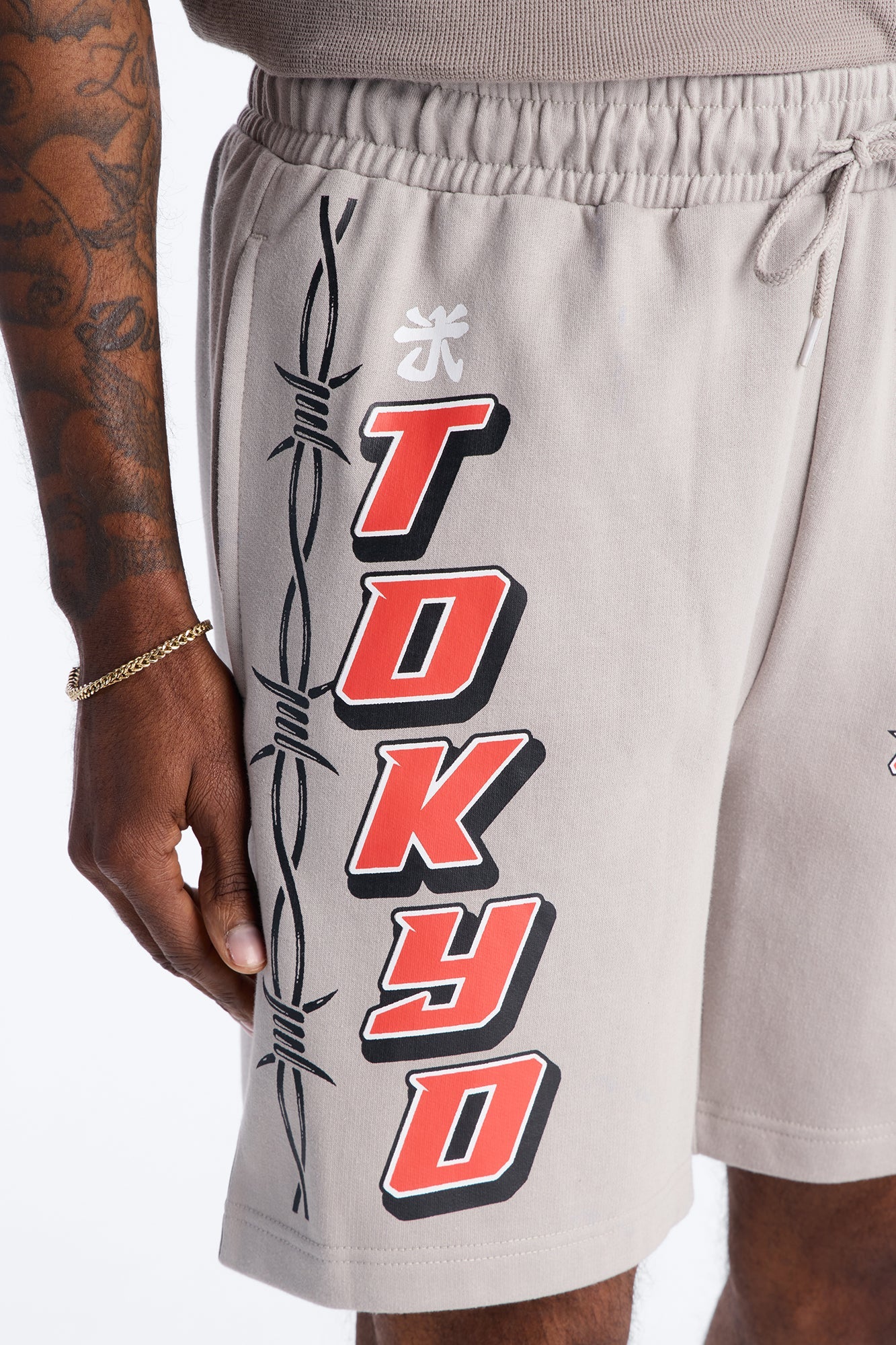 Tokyo Racing Team Sweatshorts - Grey Fashion Nova